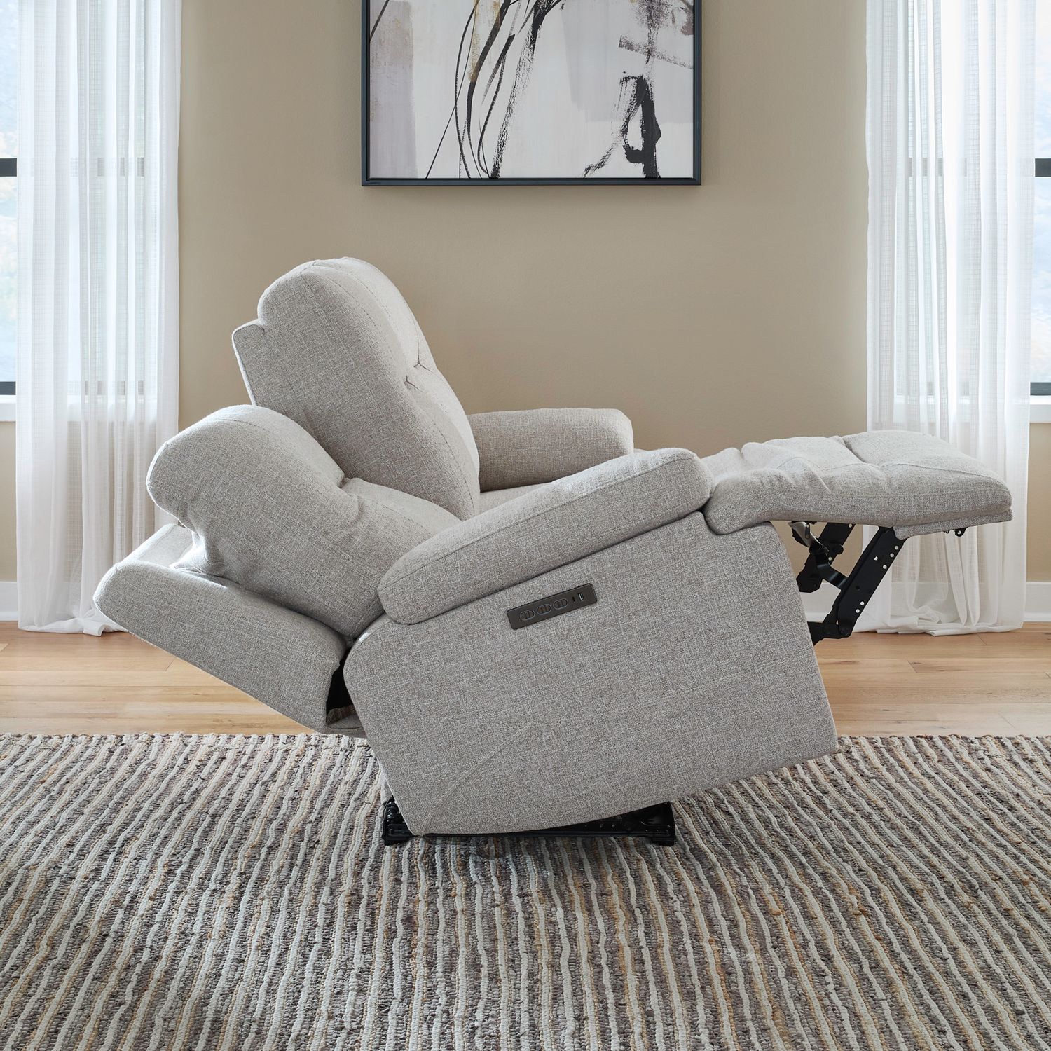 Cameron Fabric Power Reclining Living Room Set | USB Ports