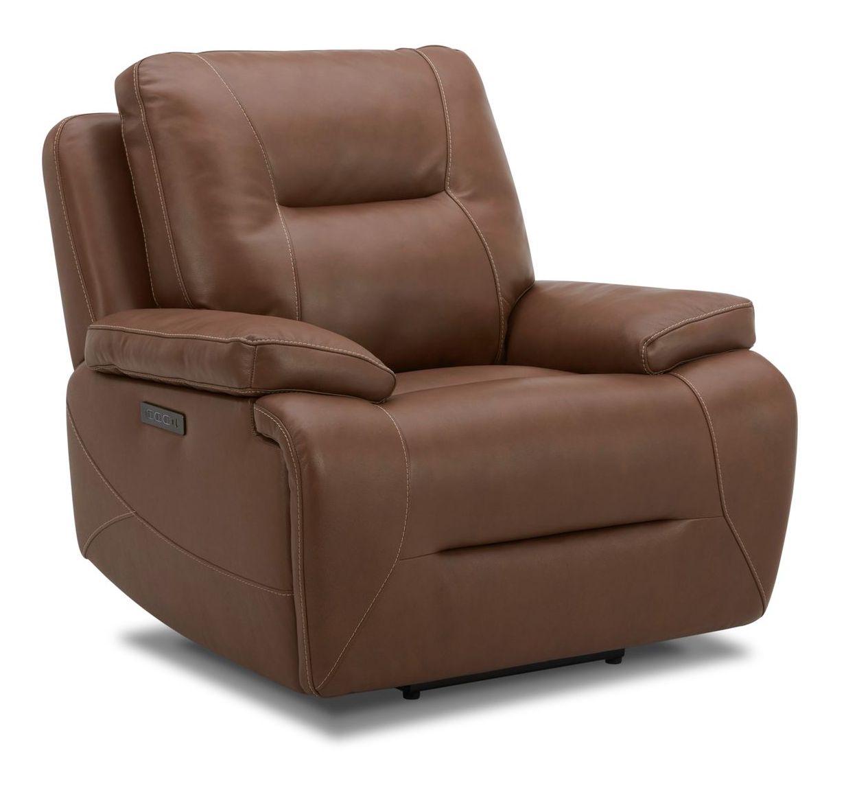 Cameron Leather Power Reclining Living Room Set | Charcoal