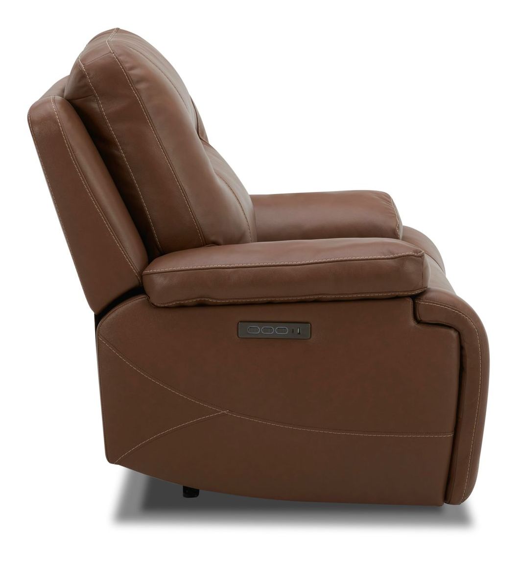 Cameron Leather Power Reclining Living Room Set | Charcoal