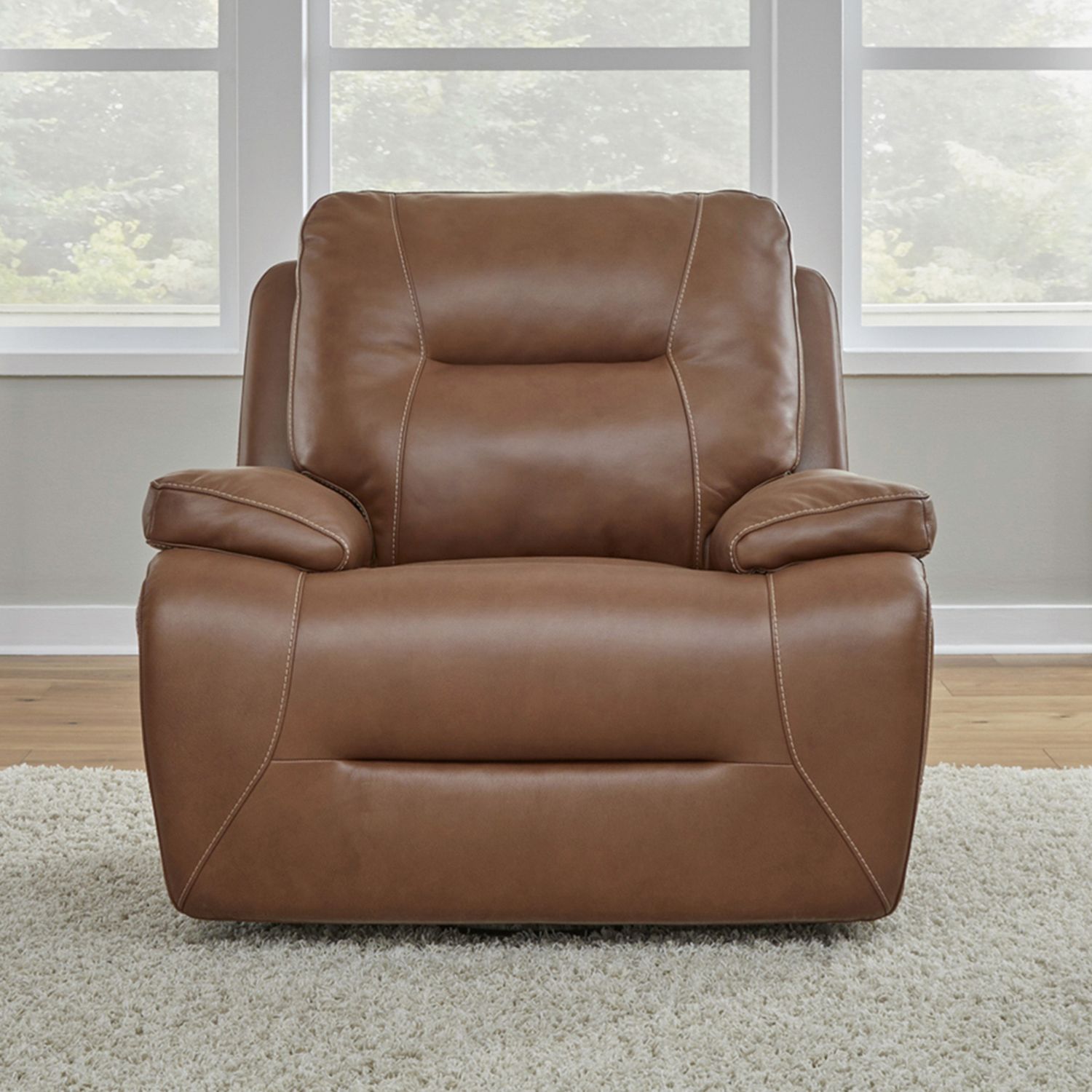 Cameron Leather Power Reclining Living Room Set | Charcoal