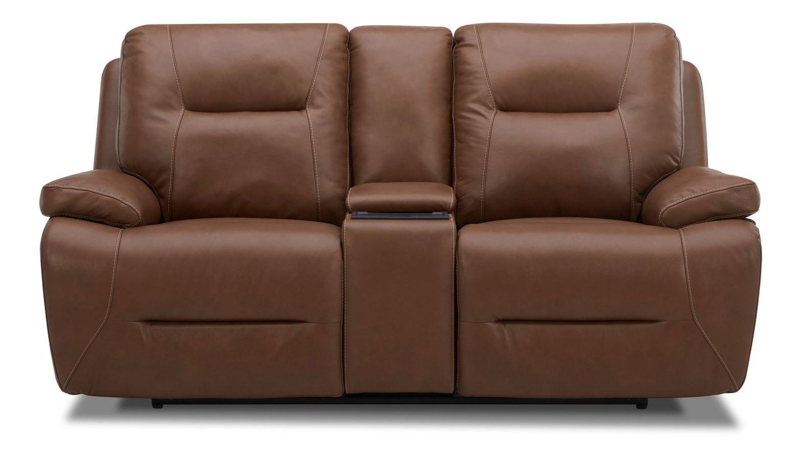Cameron Leather Power Reclining Living Room Set | Charcoal