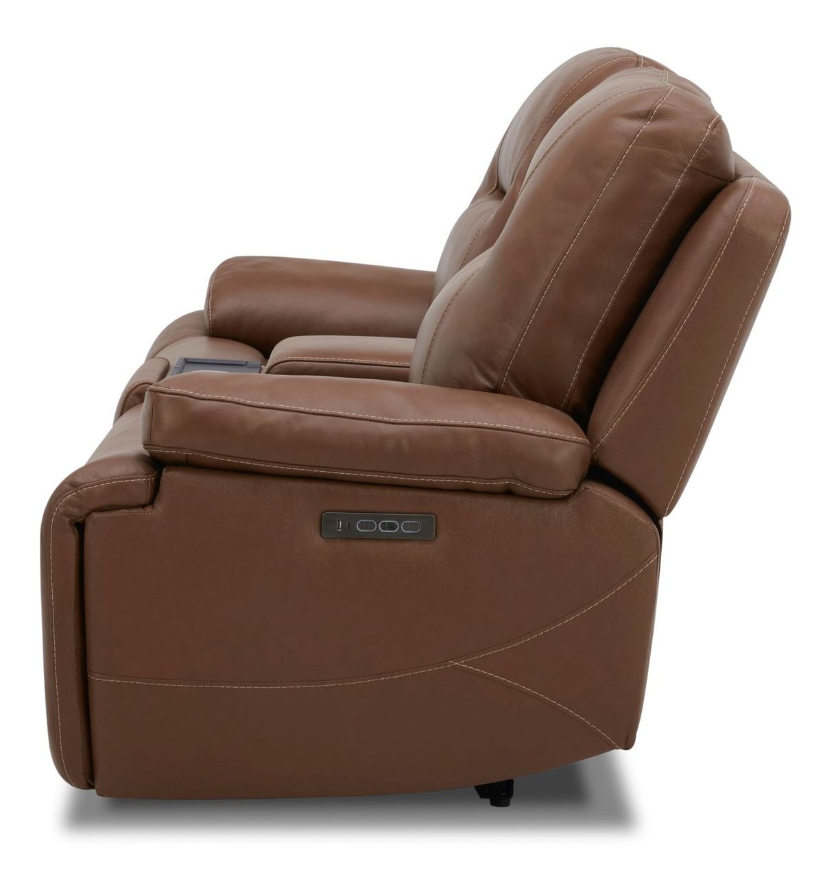 Cameron Leather Power Reclining Loveseat w/Console & USB Chargers
