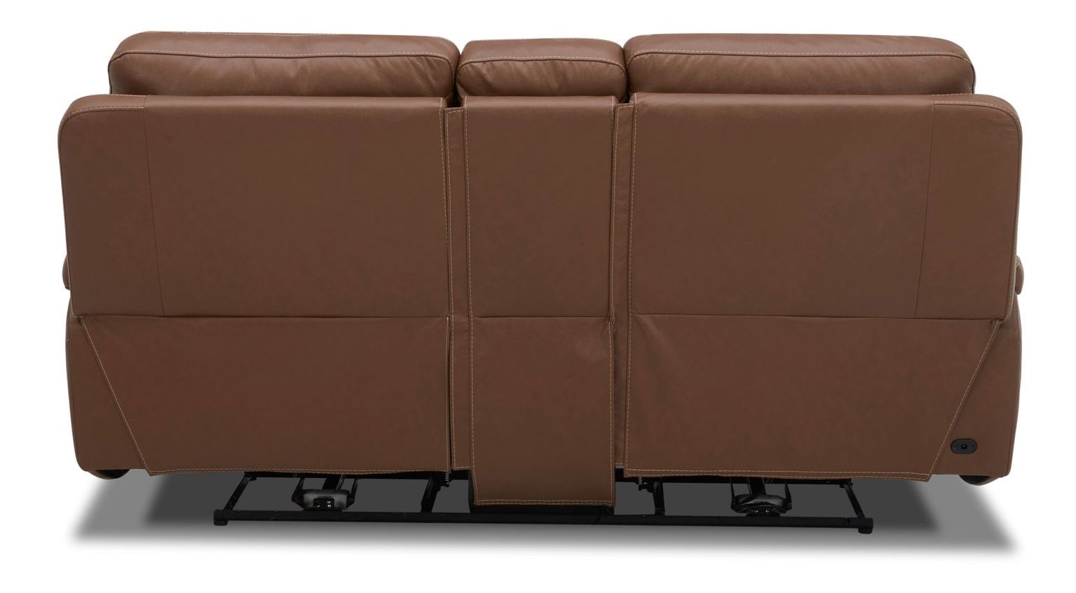 Cameron Leather Power Reclining Living Room Set | Charcoal