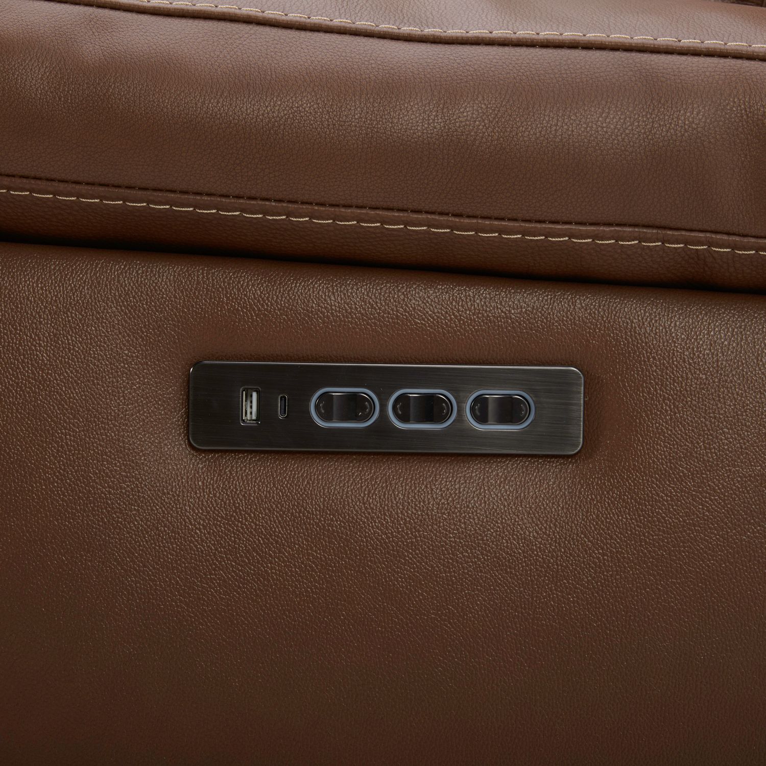 Cameron Leather Power Reclining Sofa w/USB Chargers