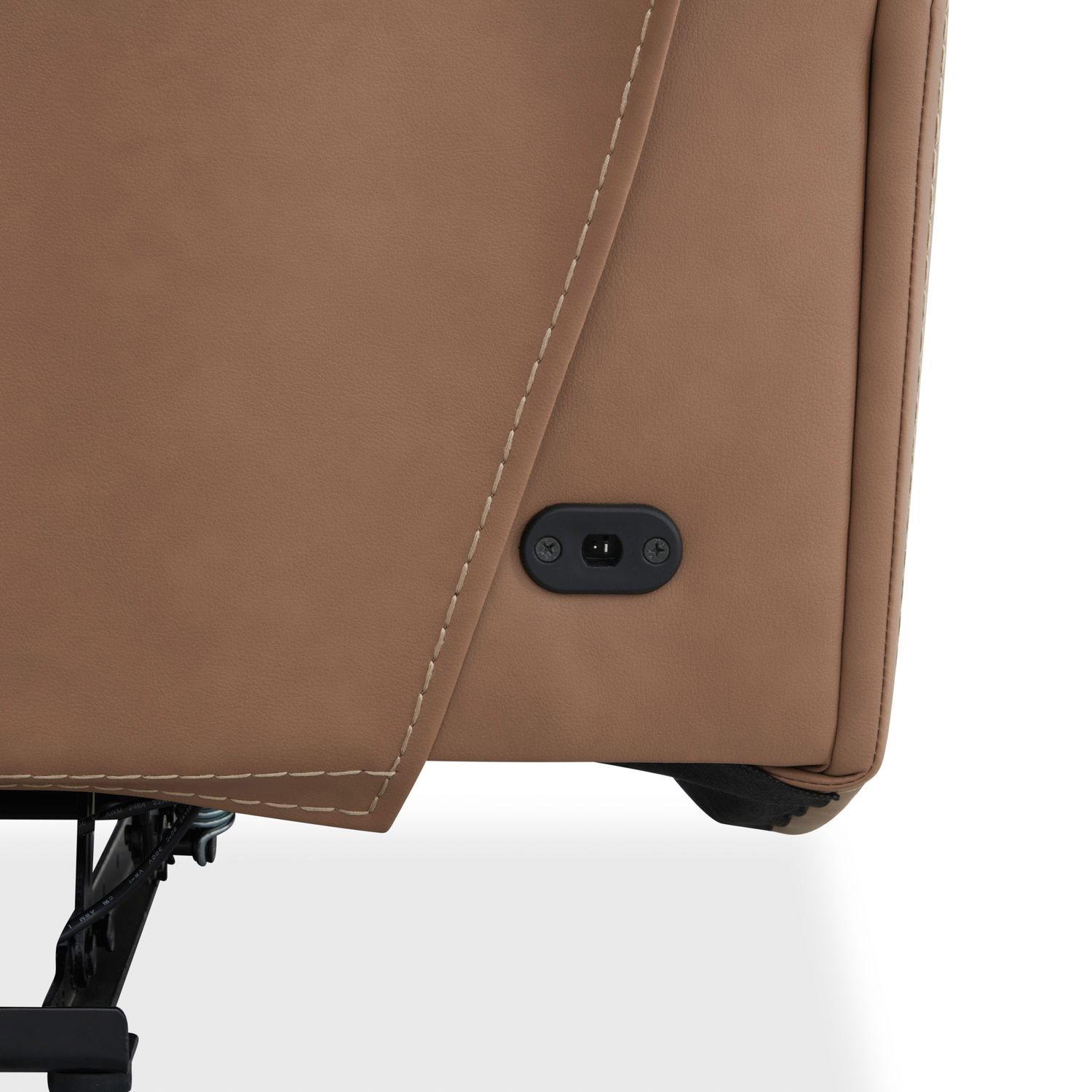 Bennett Leather Swivel Power Recliner w/USB Chargers