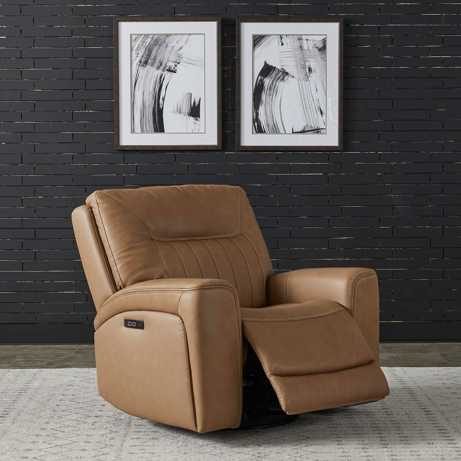 Bennett Leather Power Reclining Living Room Set | USB Ports