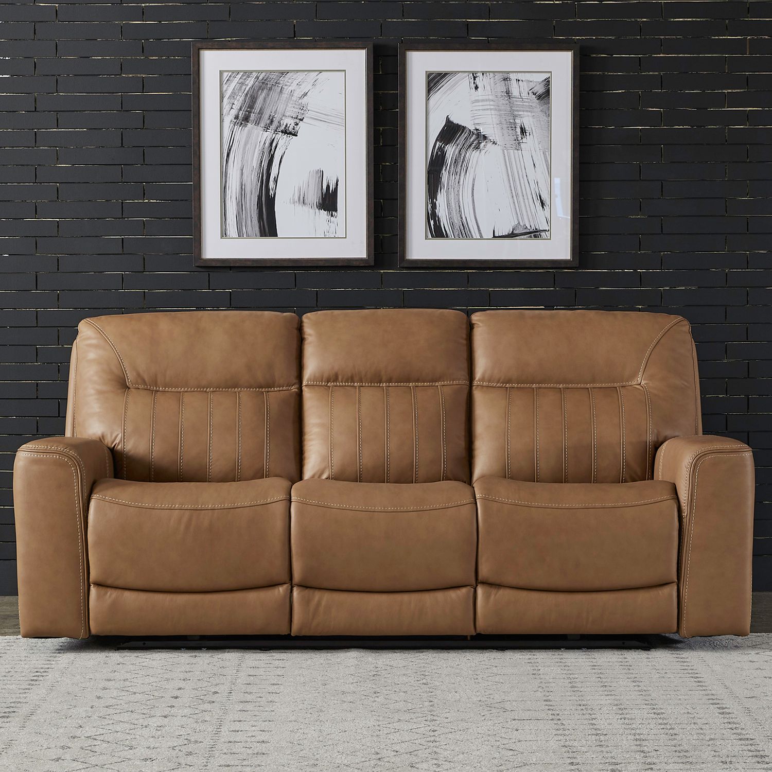 Bennett Leather Power Reclining Living Room Set | USB Ports