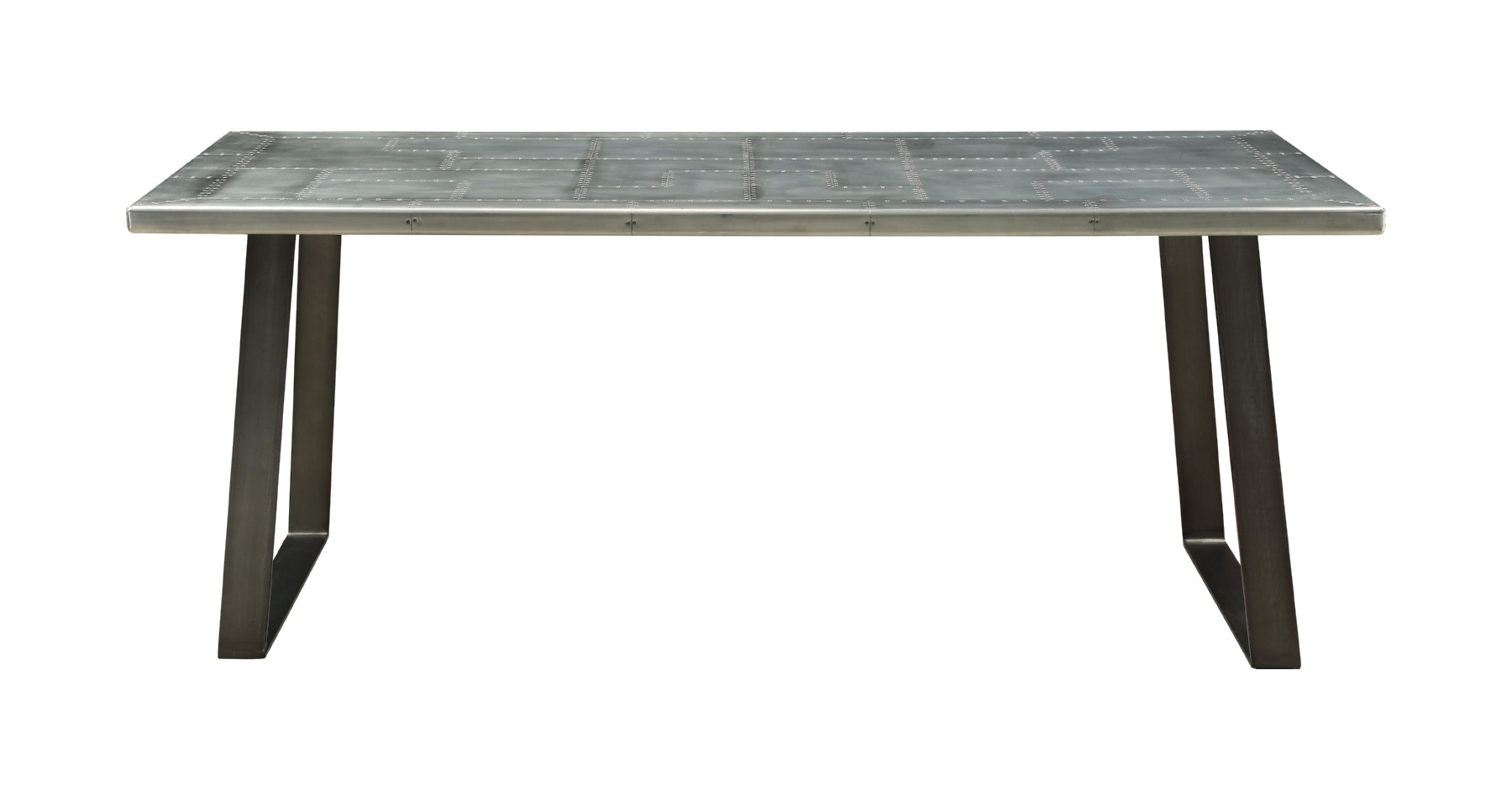 Kaylia 78" Aluminum/Gunmetal Dining Table