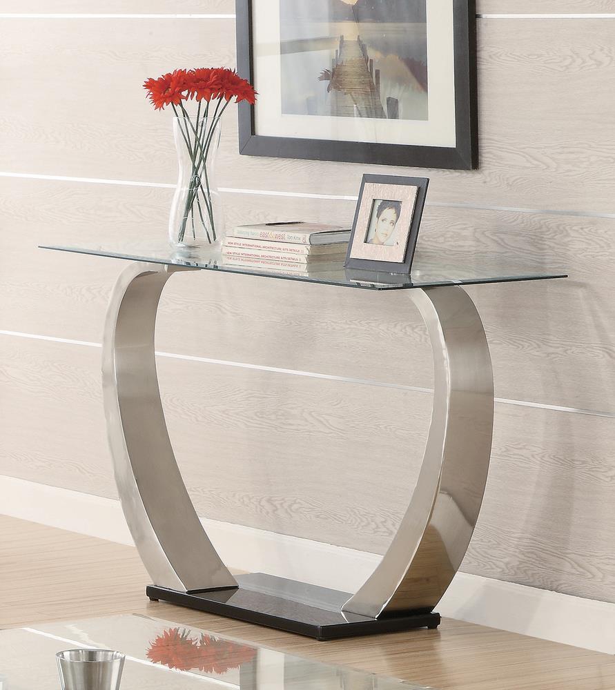 Pruitt Rectangular Glass Top Sofa Table