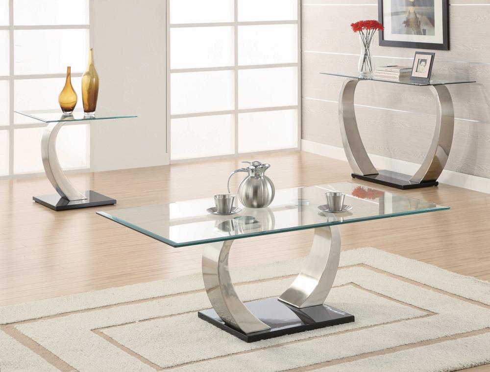 Pruitt Rectangular Glass Top Sofa Table