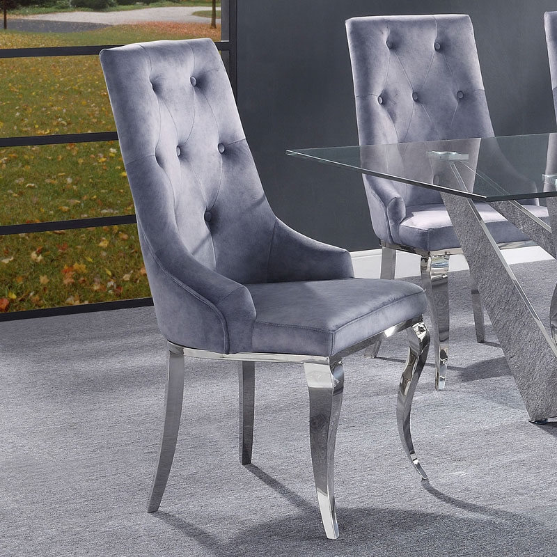 Dekel Fabric/Steel Dining Side Chair