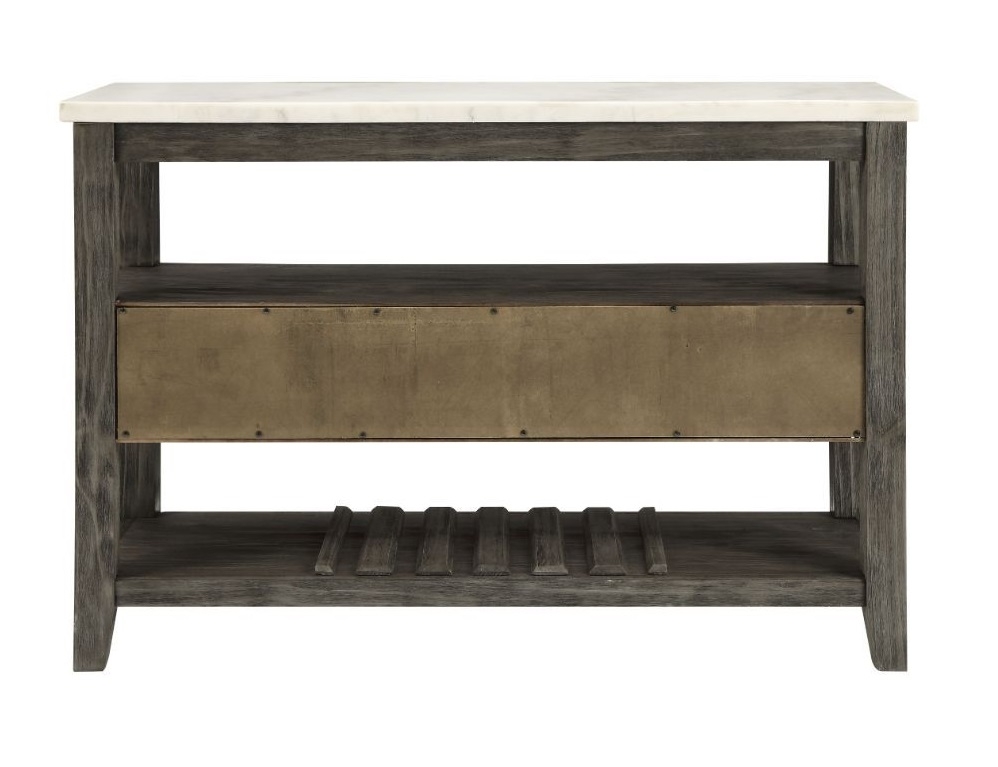 Merel Marble/Wood Server w/3 Drawers