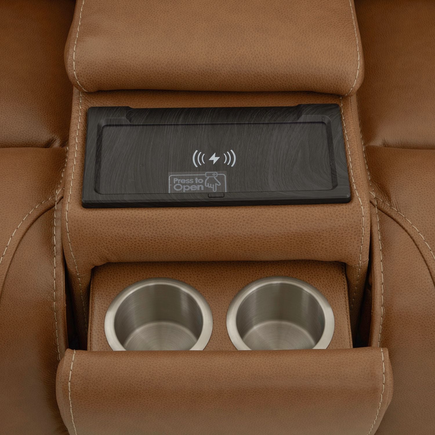 Callihan Leather Power Reclining Loveseat w/Console & USB Chargers