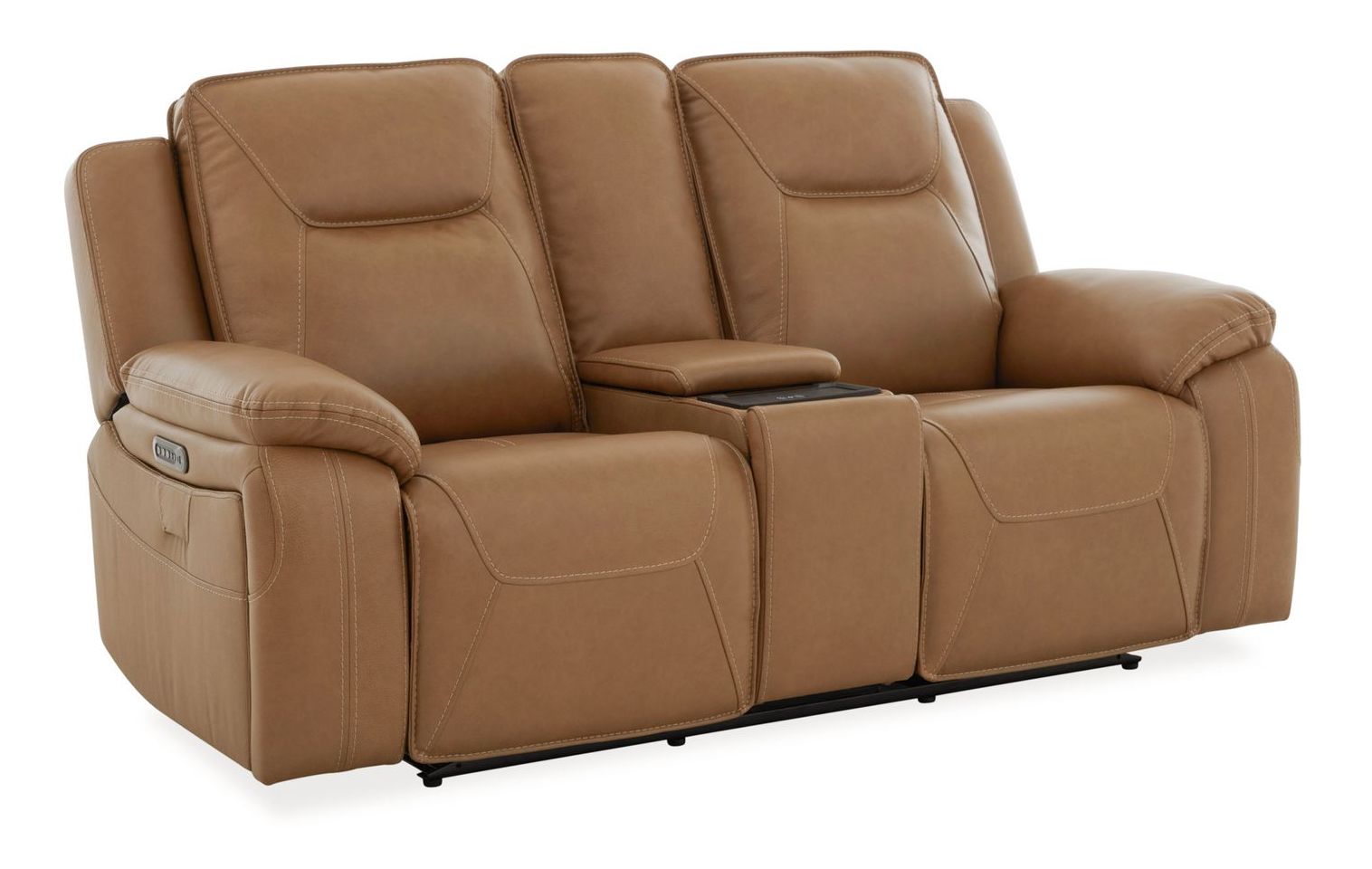 Callihan Leather Power Reclining Living Room Set | Charcoal