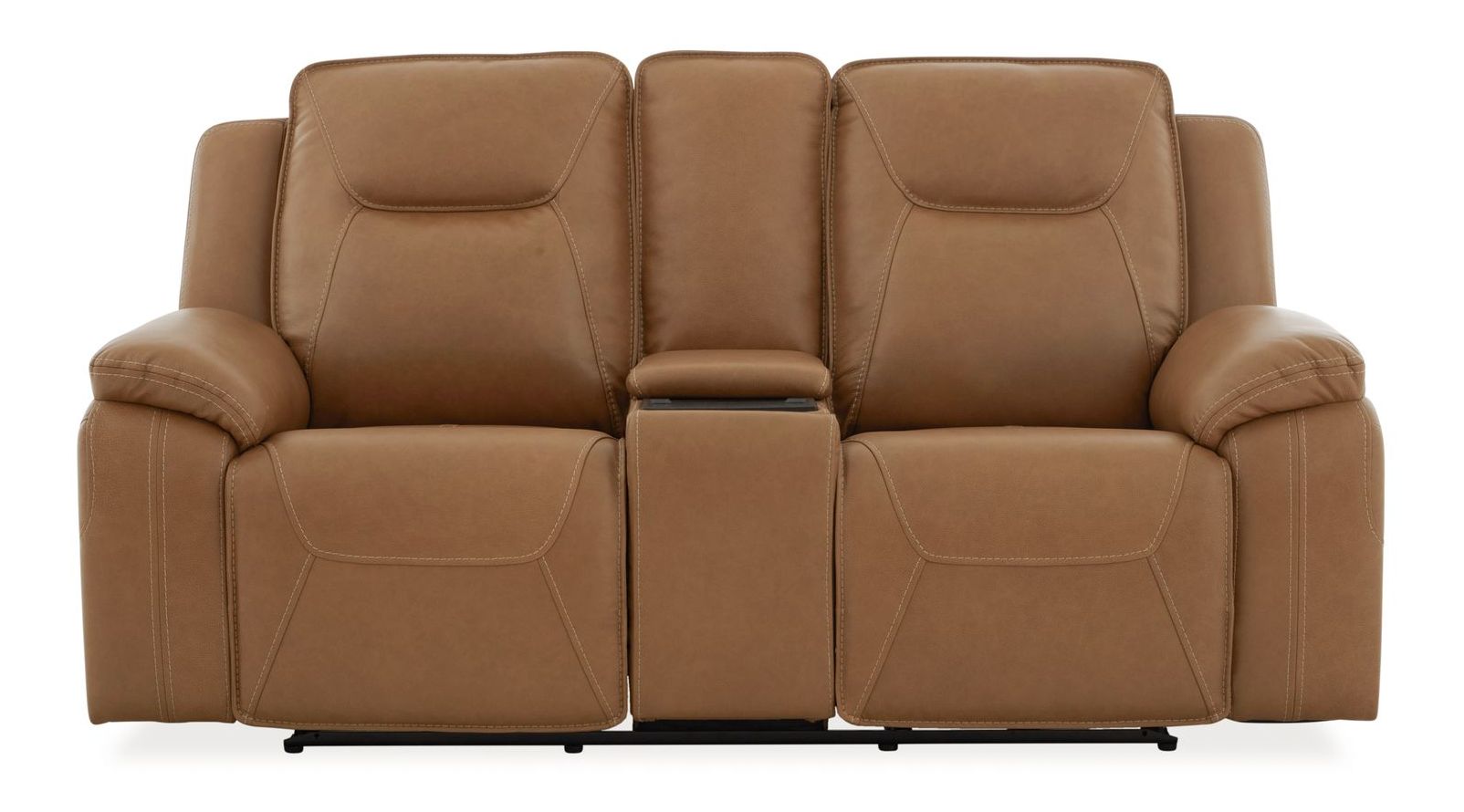 Callihan Leather Power Reclining Loveseat w/Console & USB Chargers