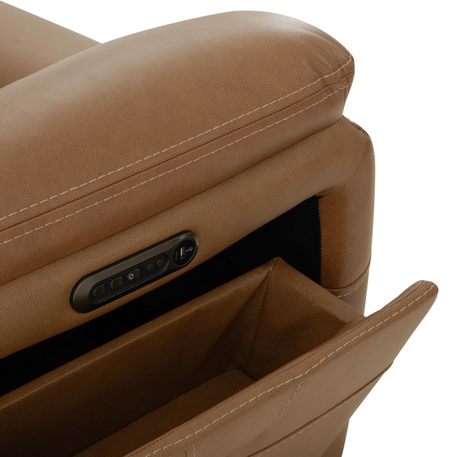 Callihan Leather Power Reclining Sofa w/USB Chargers