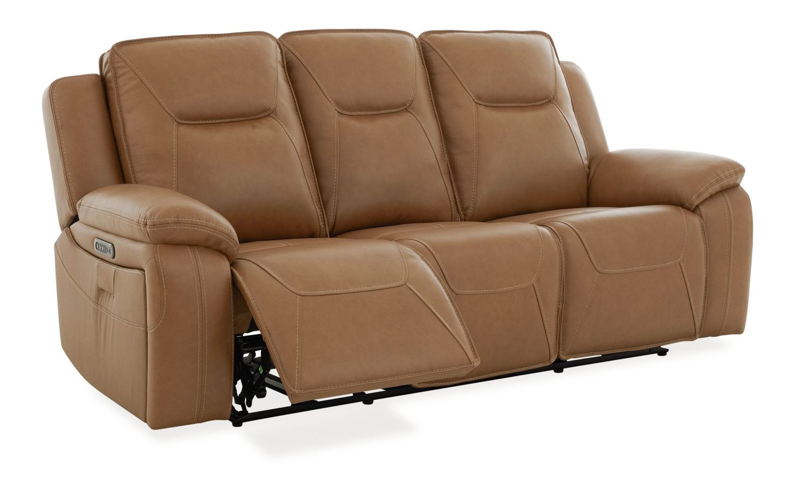 Callihan Leather Power Reclining Living Room Set | Charcoal