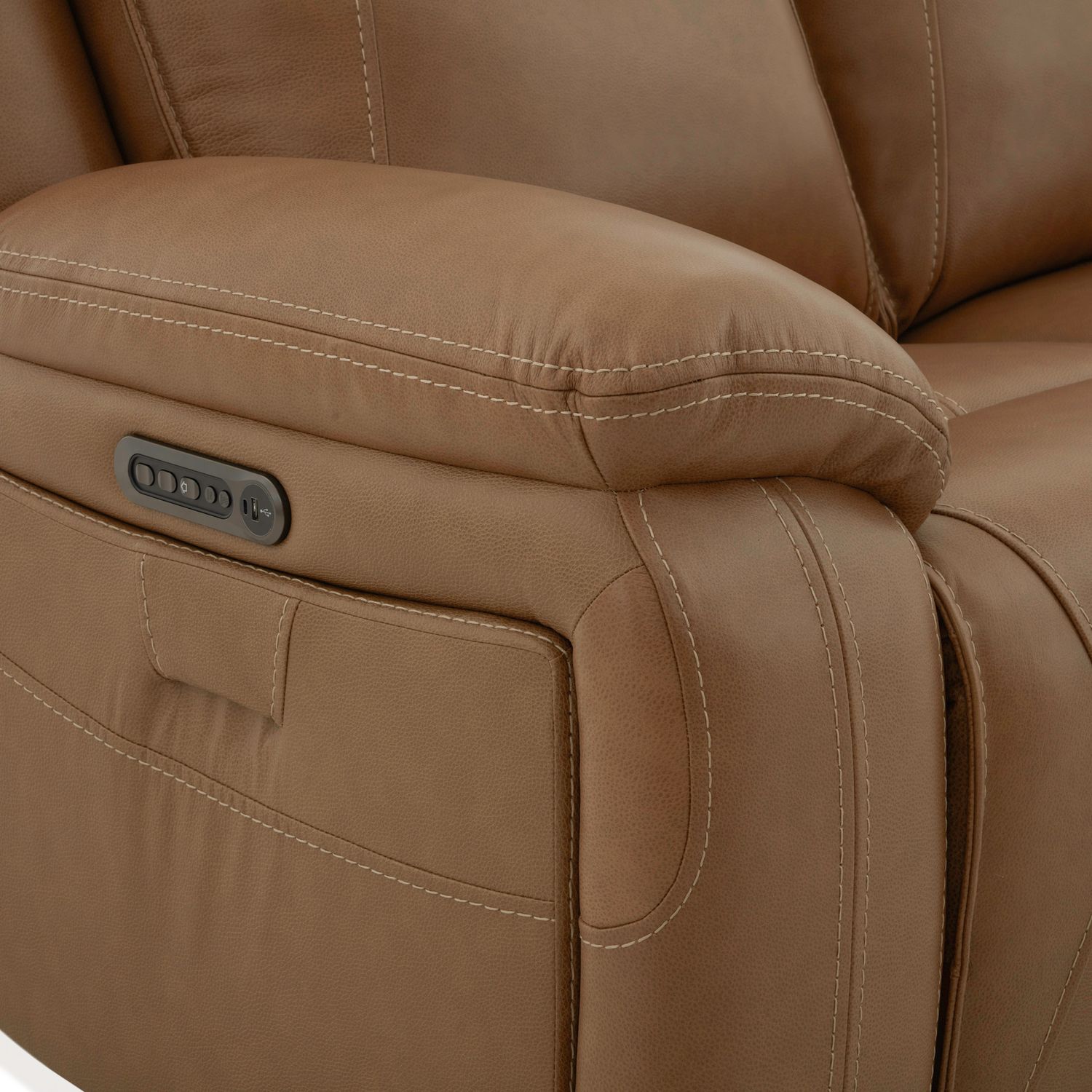 Callihan Leather Power Reclining Living Room Set | Charcoal