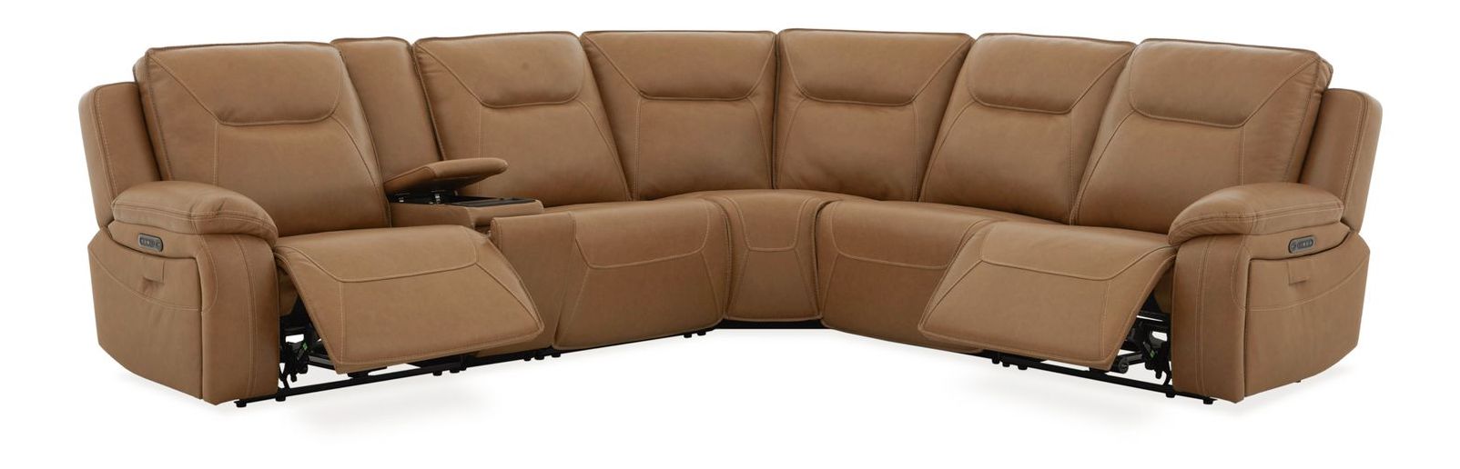Callihan Leather Power Reclining Living Room Set | Charcoal