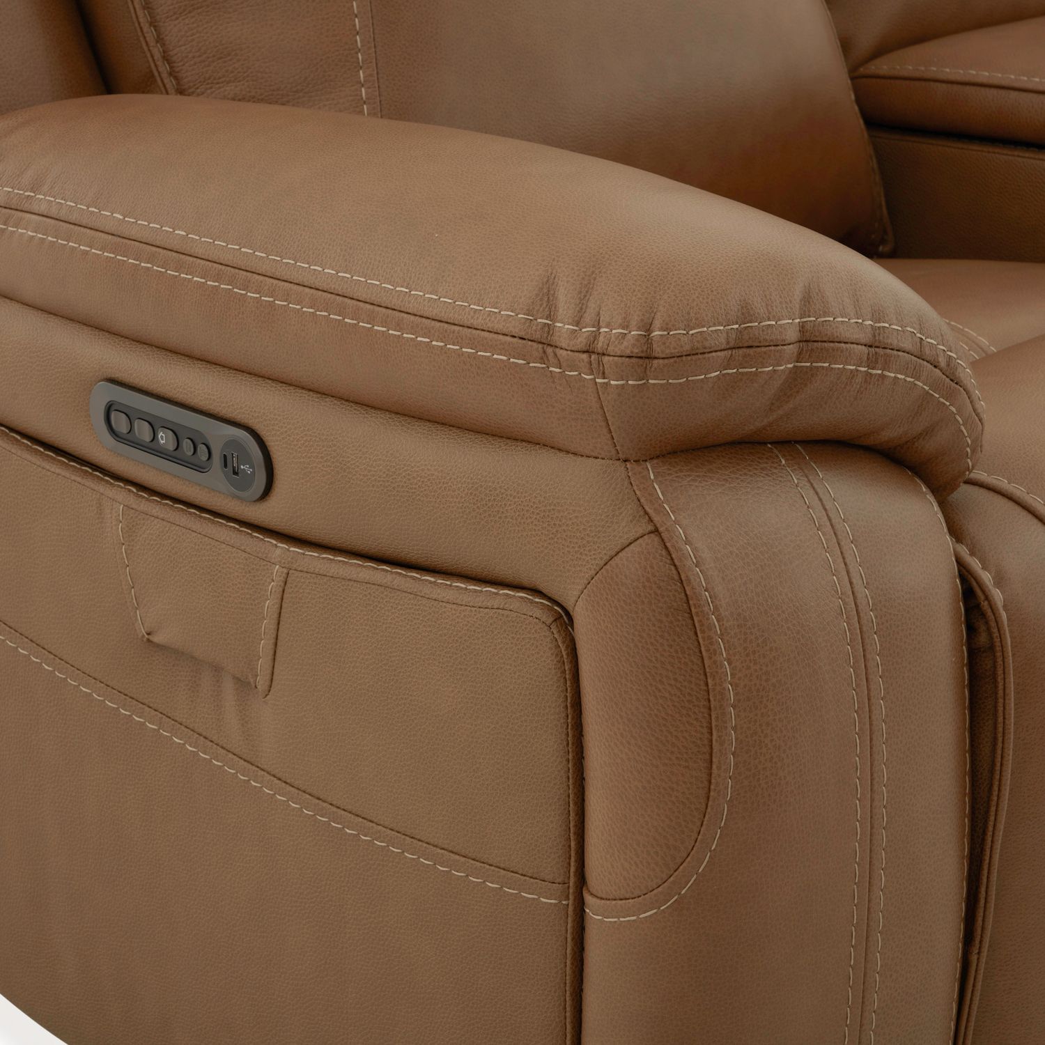Callihan Leather Power Reclining Living Room Set | Charcoal