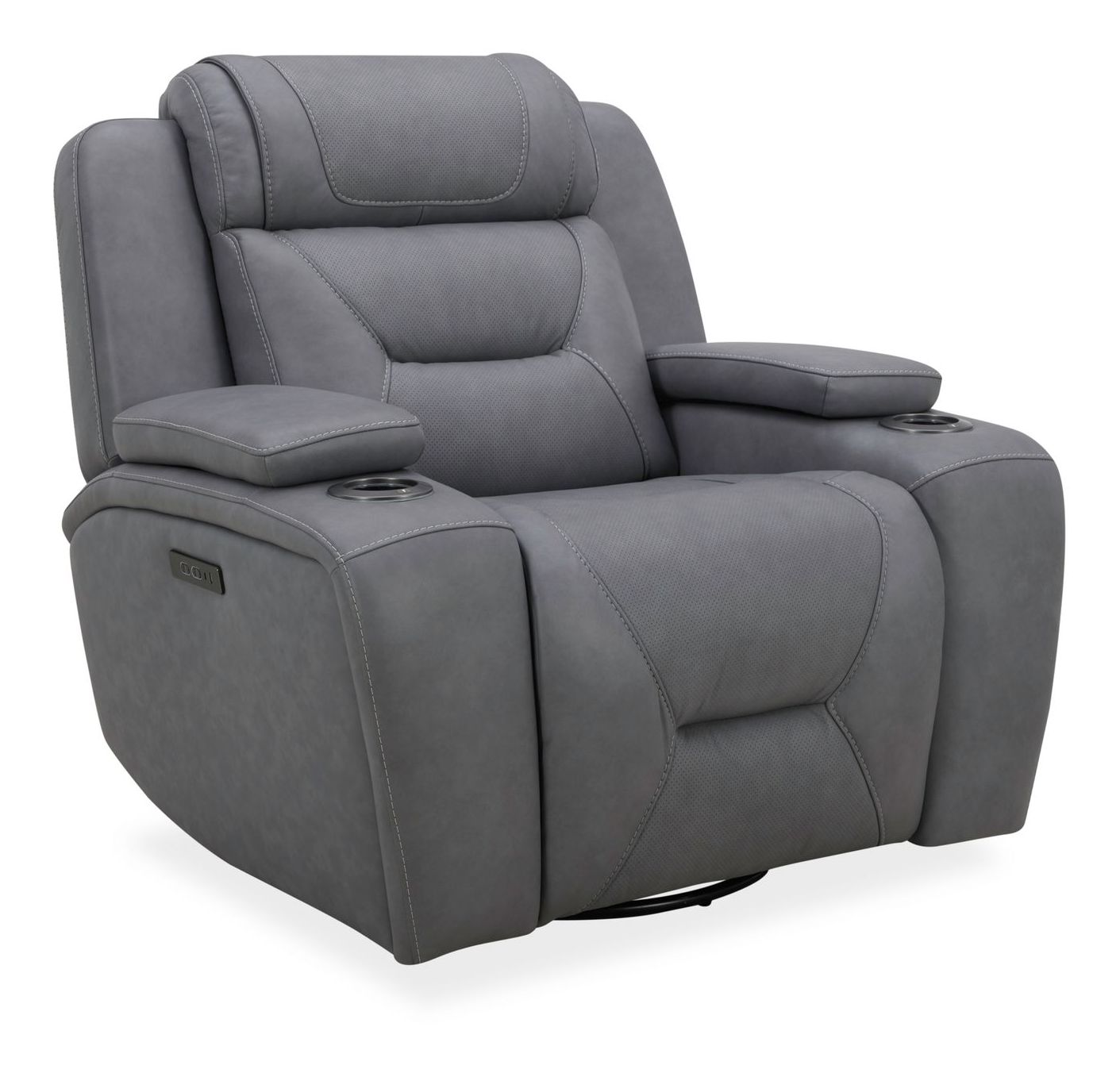 Chapman Leather Power Reclining Set | Alpine Blue Gray