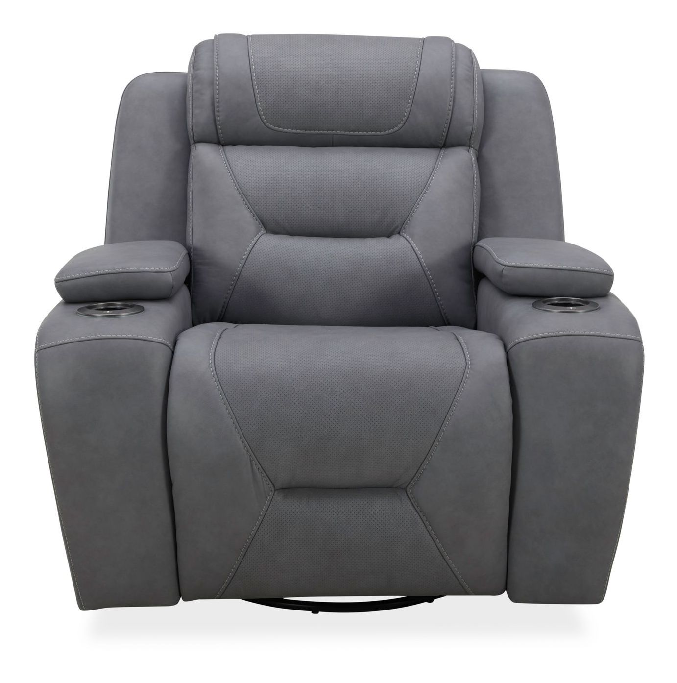 Chapman Leather Power Reclining Set | Alpine Blue Gray