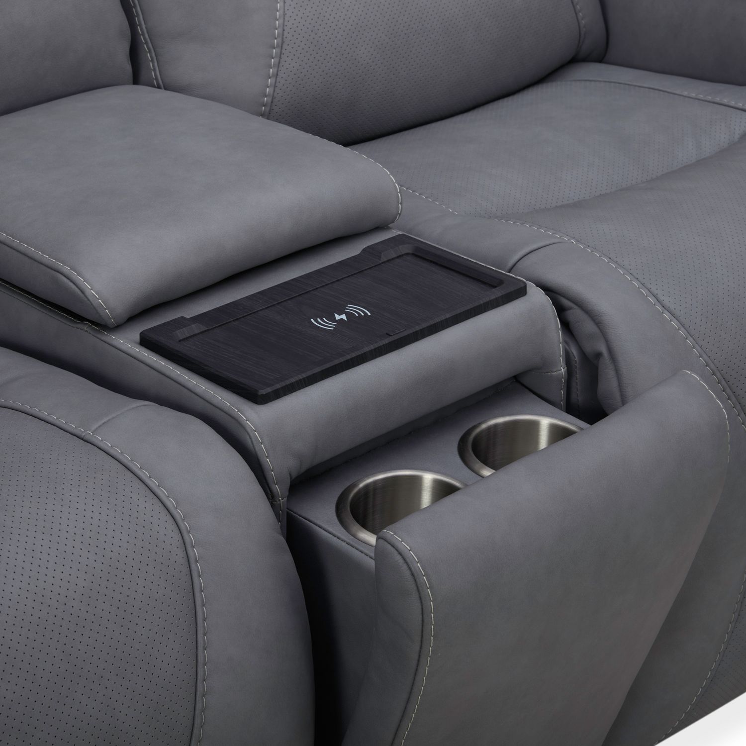 Chapman Power Reclining Leather Set | Alpine Gray or Coal