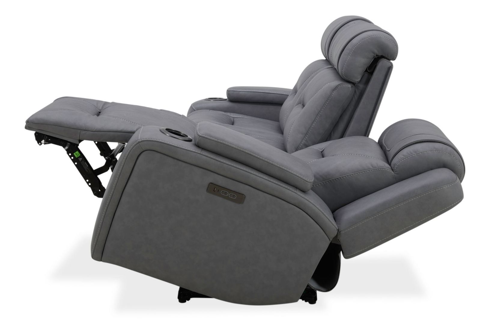 Chapman Power Reclining Leather Set | Alpine Gray or Coal