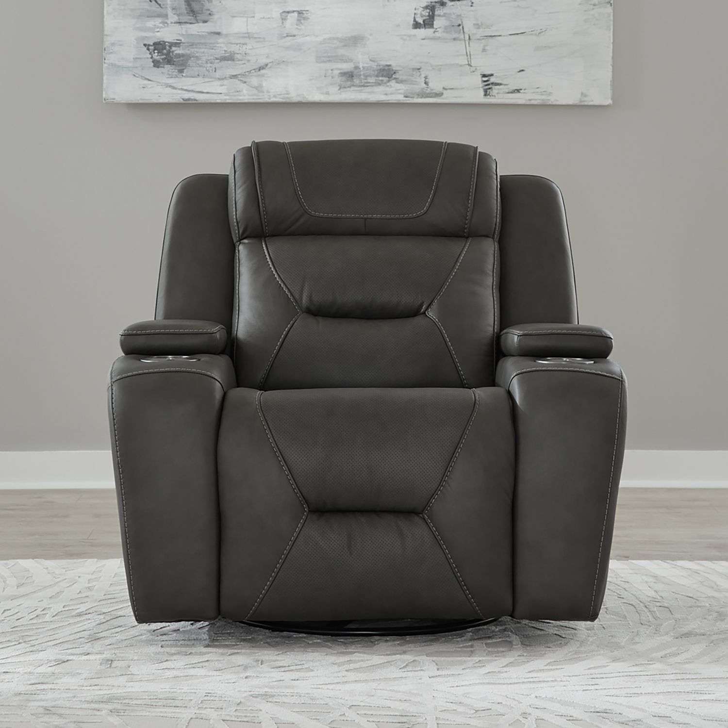 Chapman Leather Power Reclining Set | Alpine Coal Black