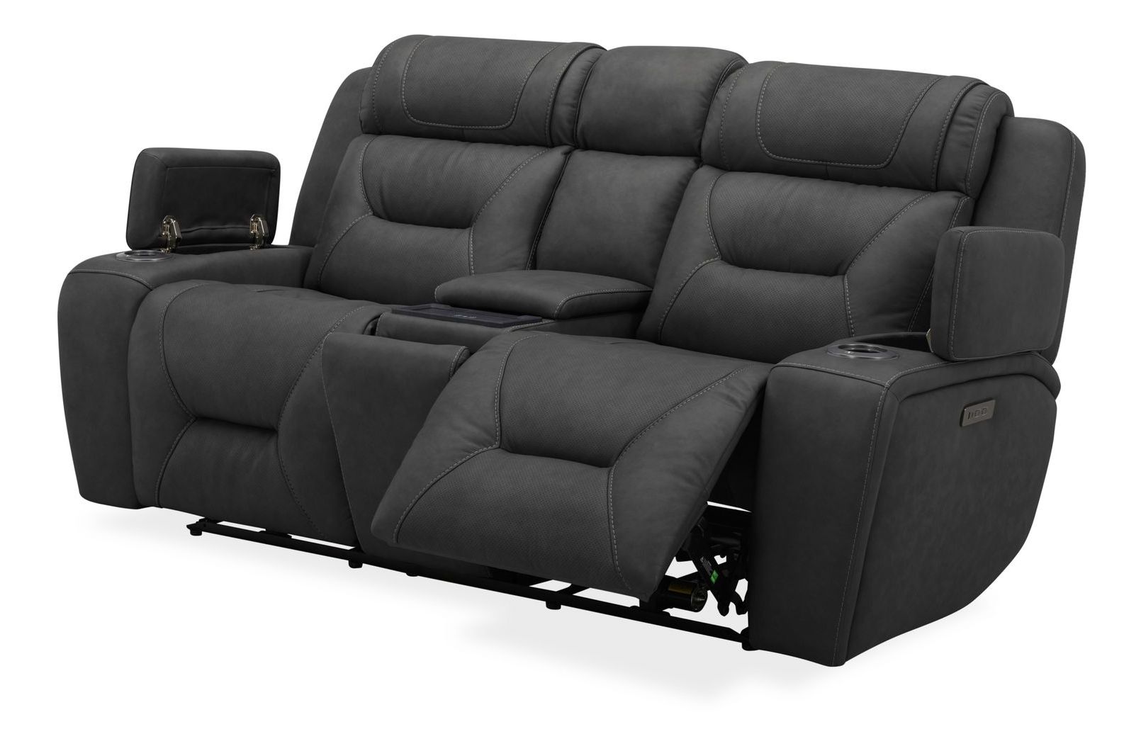 Chapman Leather Power Reclining Set | Alpine Coal Black