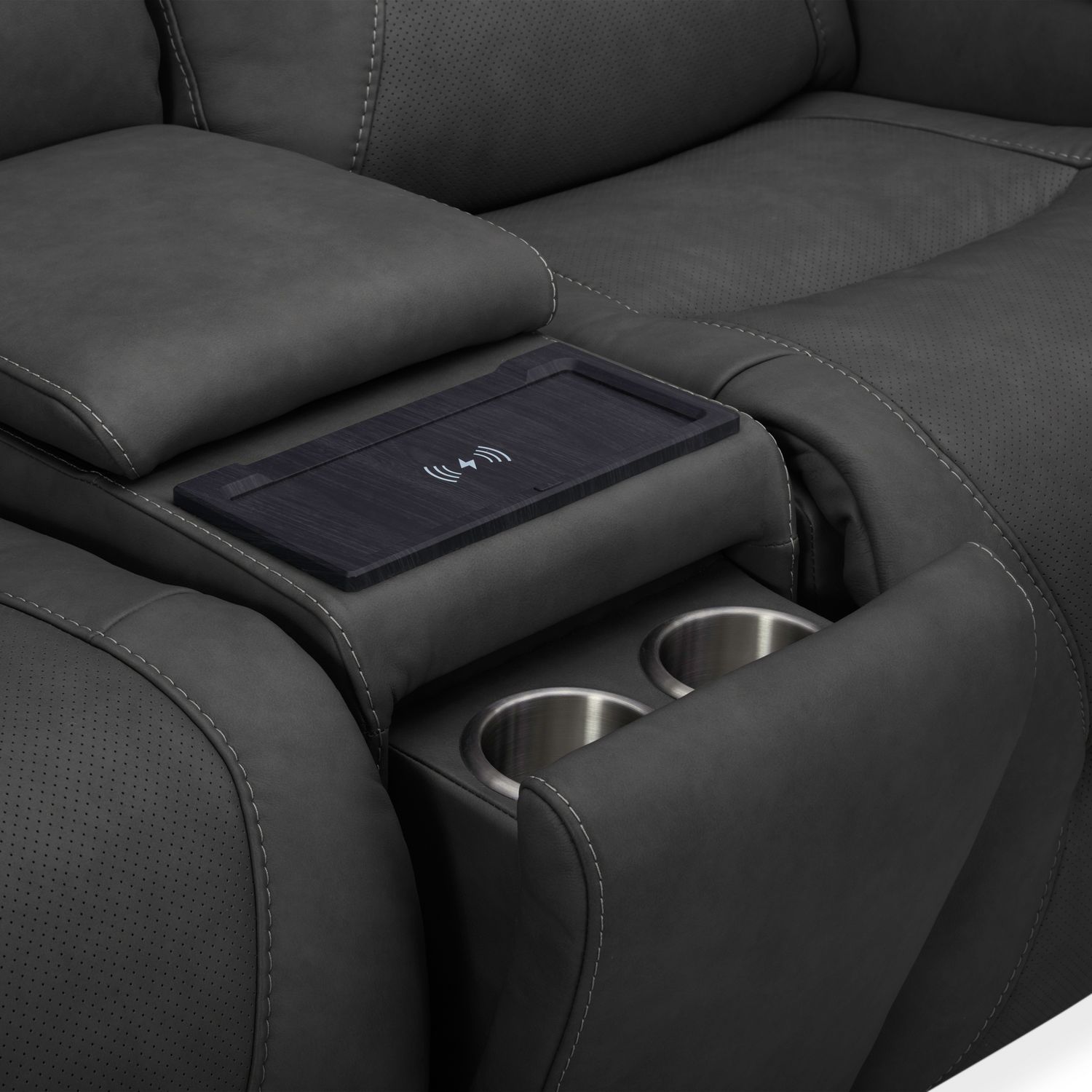 Chapman Power Reclining Leather Set | Alpine Gray or Coal