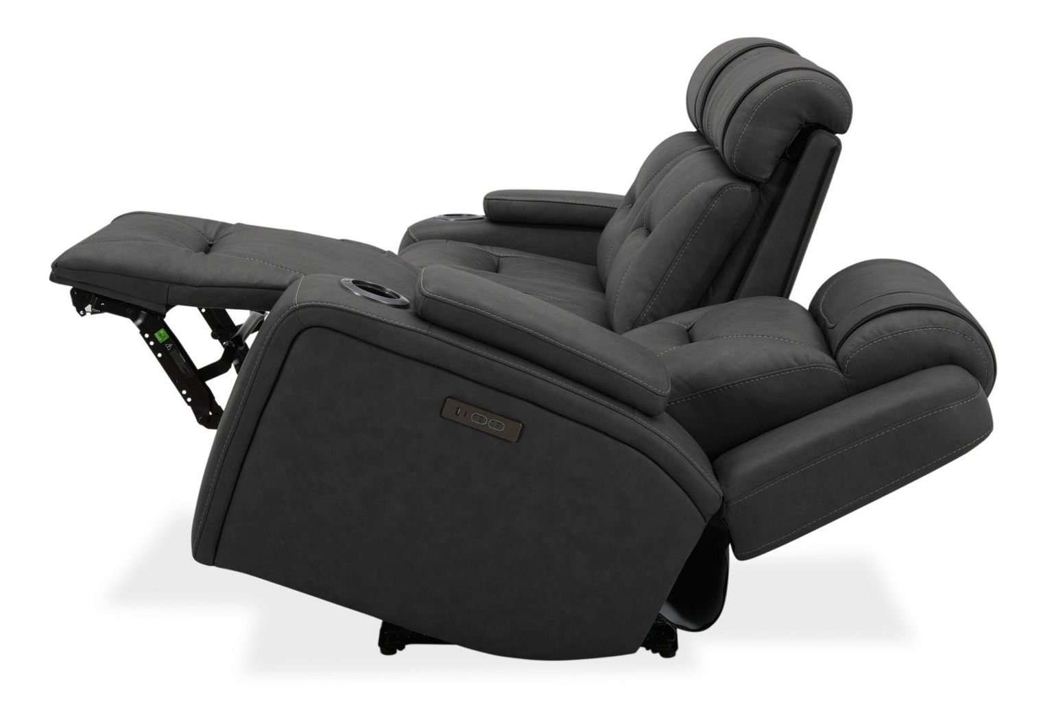 Chapman Leather Power Reclining Set | Alpine Coal Black