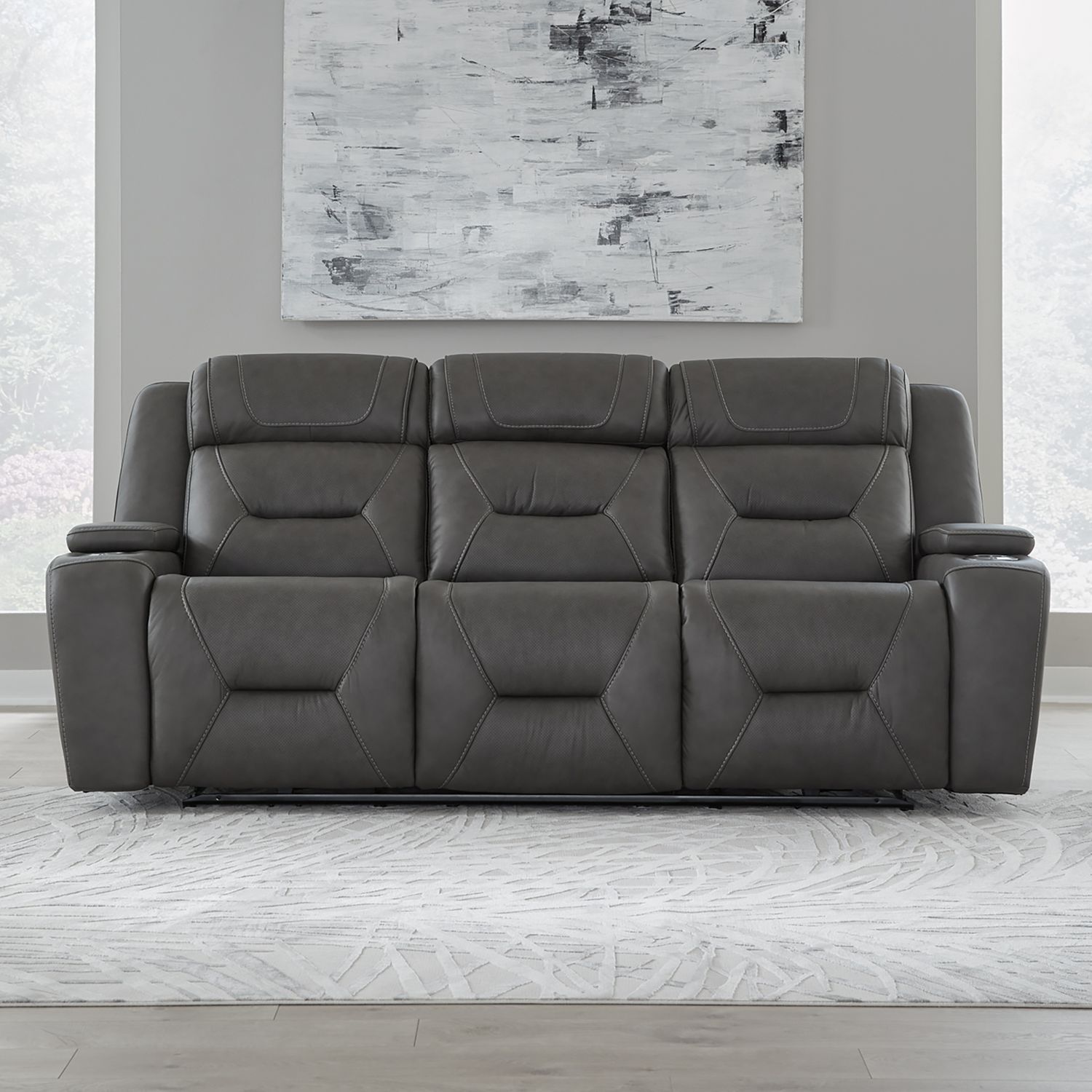 Chapman Leather Power Reclining Set | Alpine Coal Black