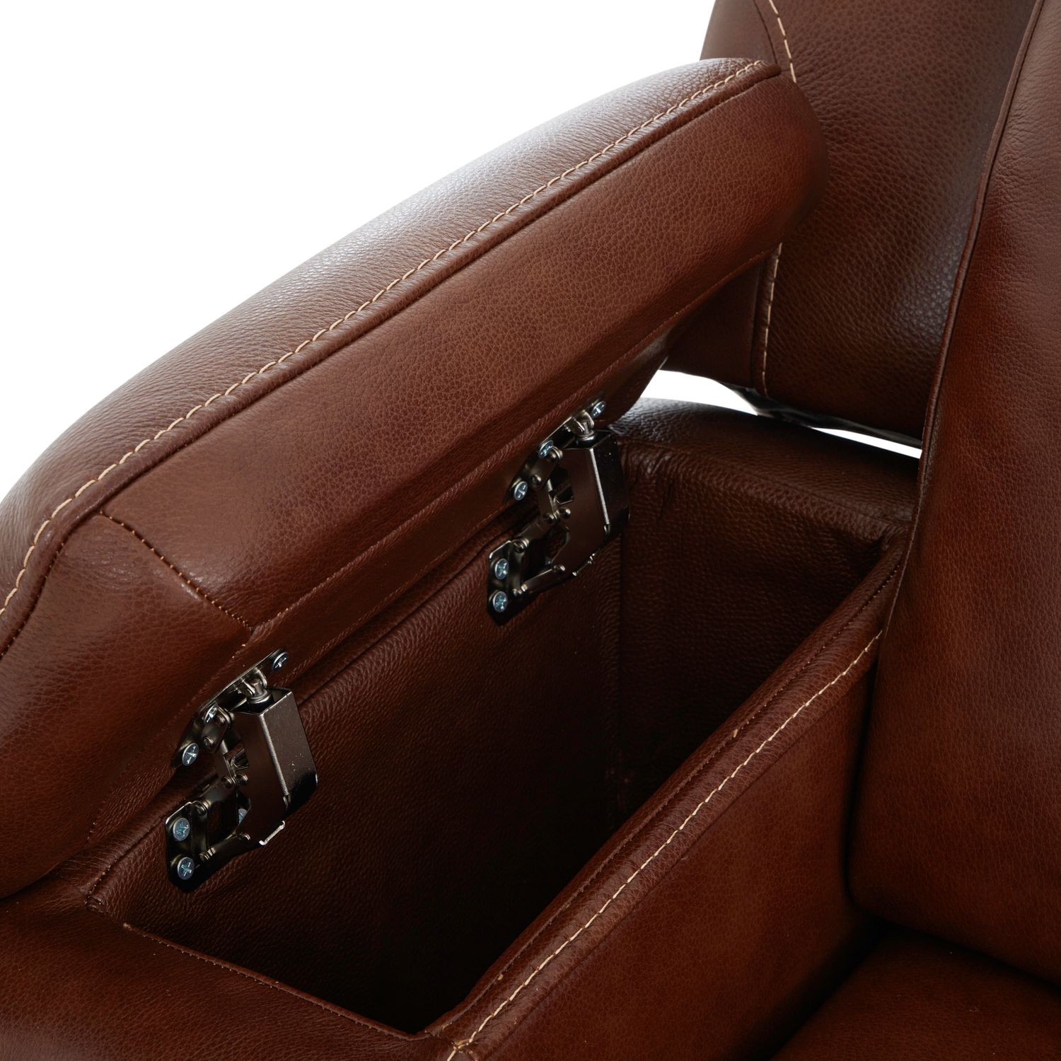 Caswell Leather Power Reclining Loveseat w/Console & USB Chargers