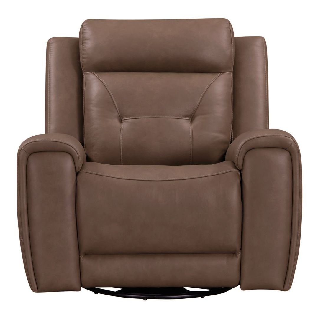 Beckham Leather Swivel Power Recliner w/USB Chargers