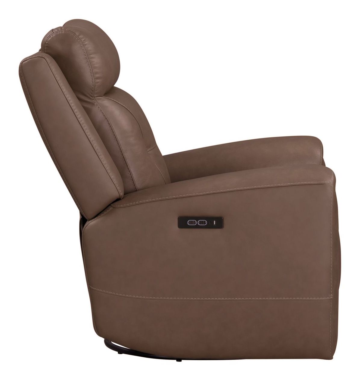 Beckham Leather Swivel Power Recliner w/USB Chargers