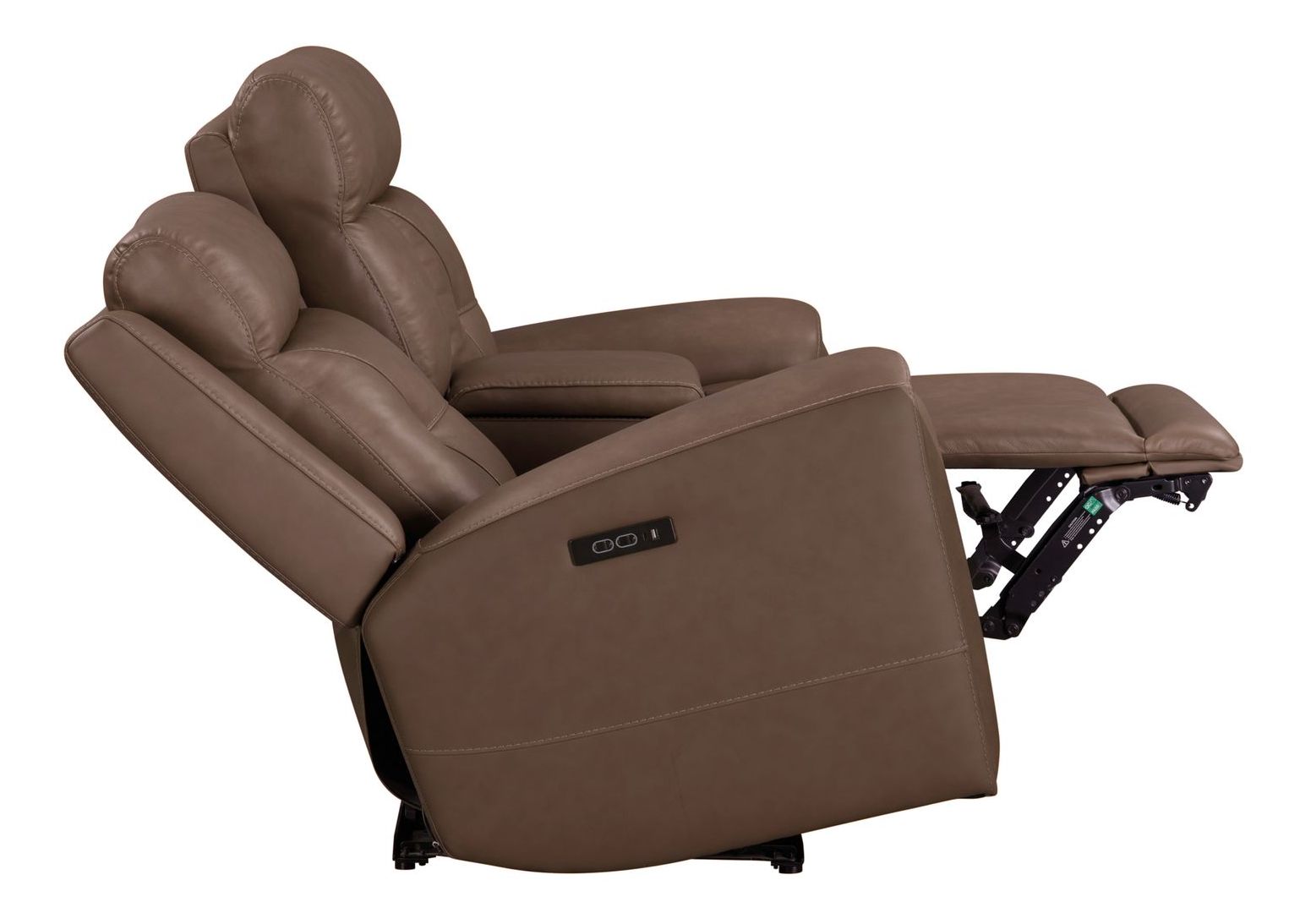 Beckham Leather Power Reclining Loveseat w/Console & USB Chargers
