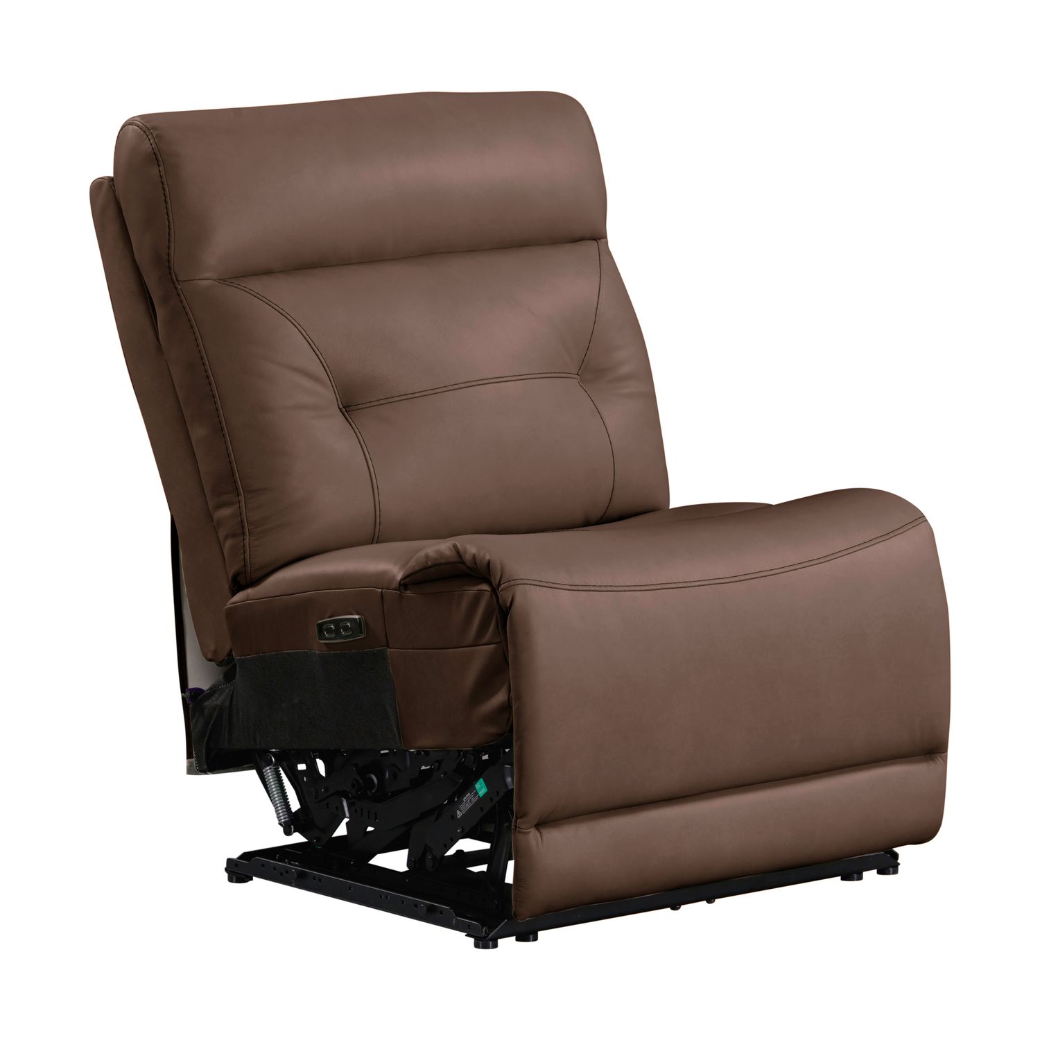 Beckham Leather 7-Piece Power Reclining Sectional w/USB Chargers
