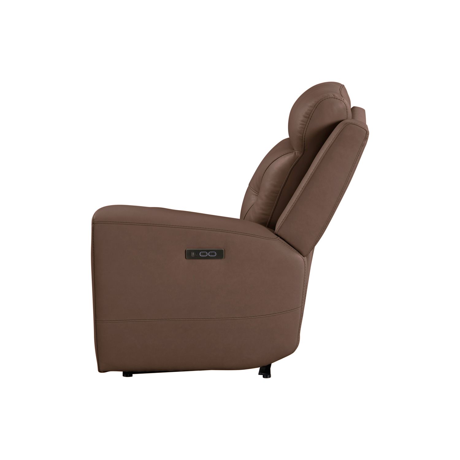 Beckham Leather 6-Piece Power Reclining Sectional w/USB Chargers