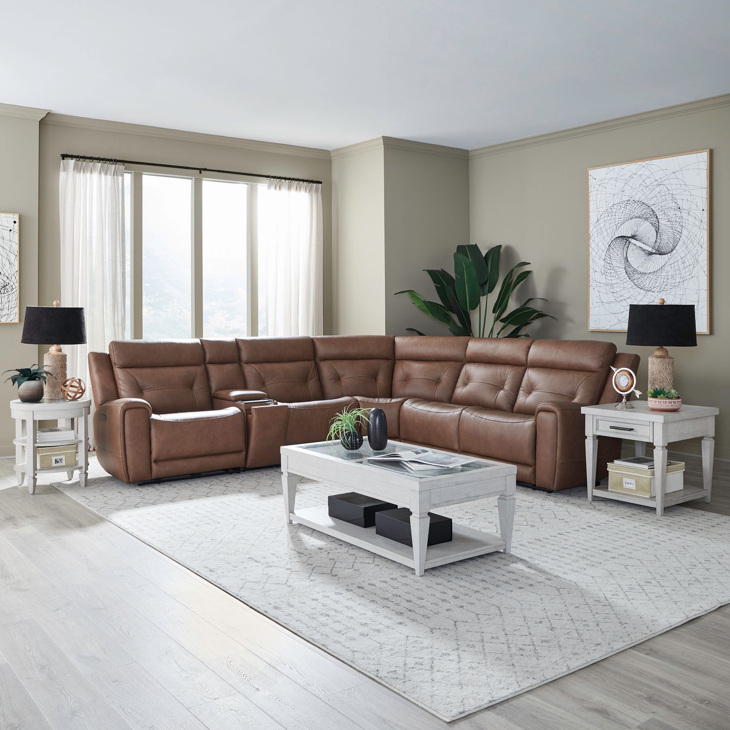 Beckham Leather Power Reclining Living Room Set | Zero Gravity