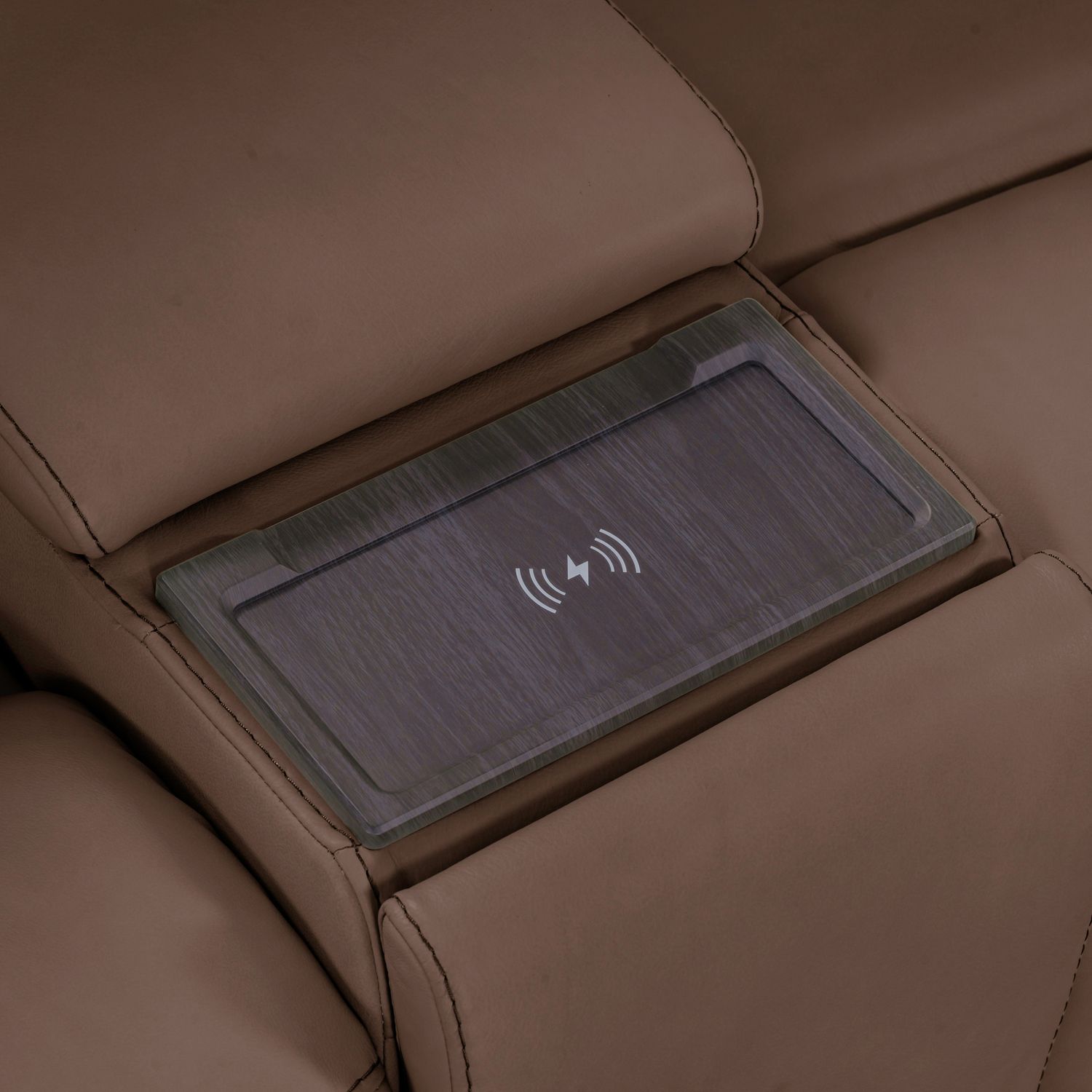 Beckham Leather 7-Piece Power Reclining Sectional w/USB Chargers