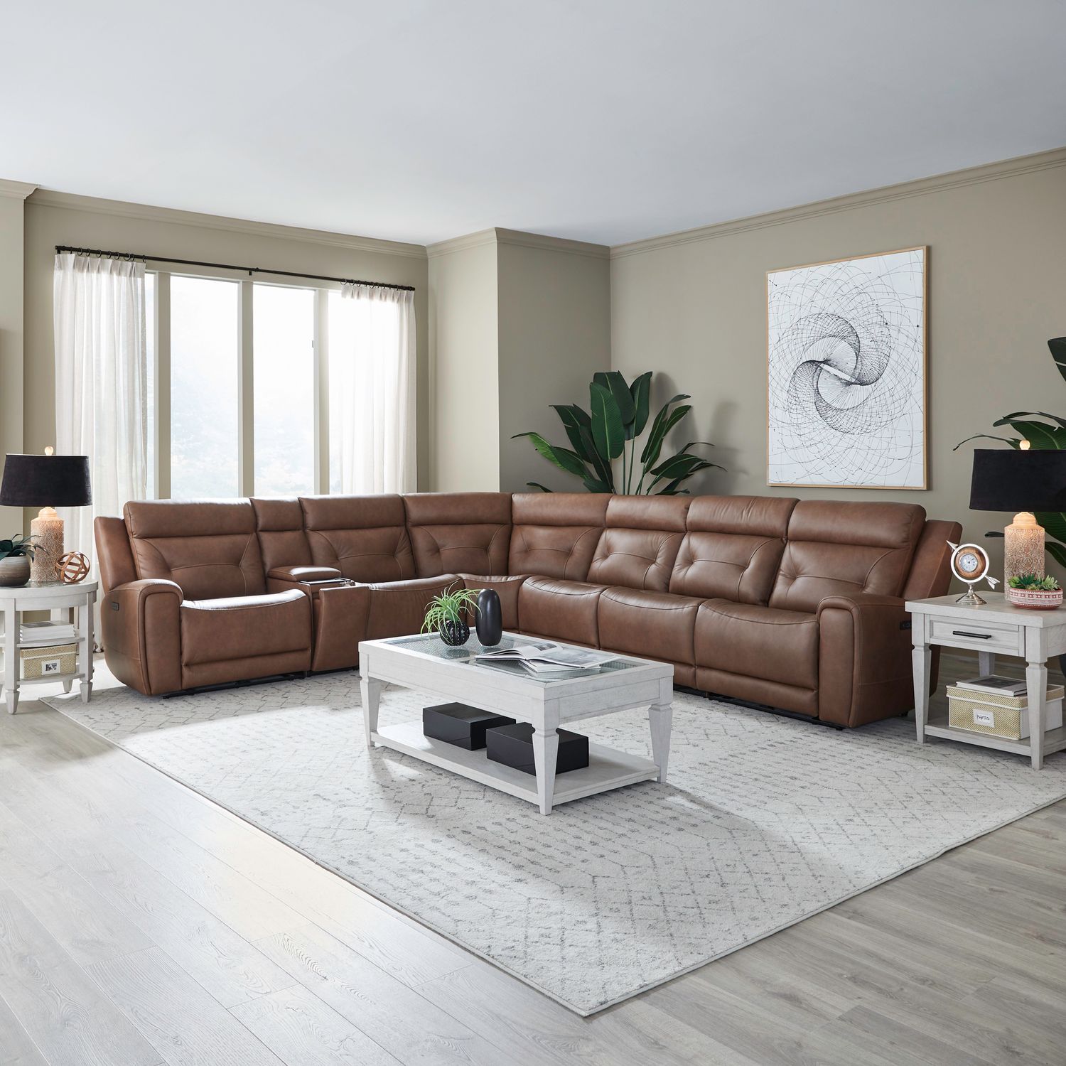 Beckham Leather Power Reclining Living Room Set | Zero Gravity
