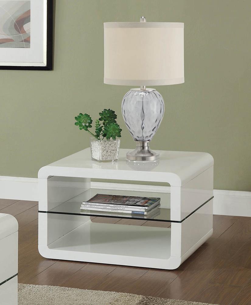 Elana Square 2-shelf End Table