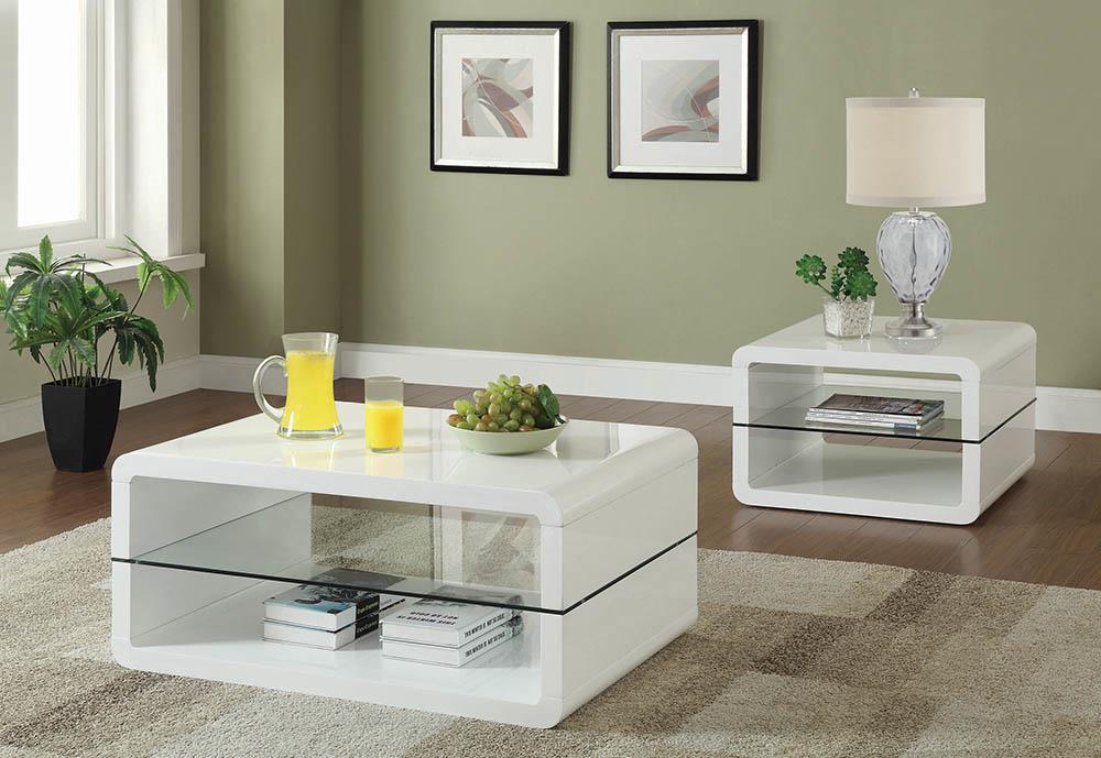 Elana Rectangle 2-shelf Coffee Table