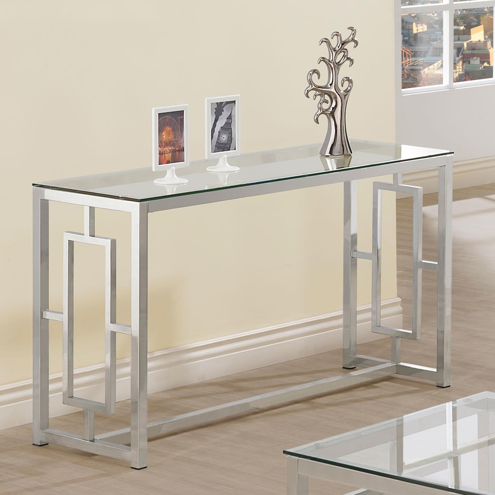 Merced Rectangle Glass Top Sofa Table