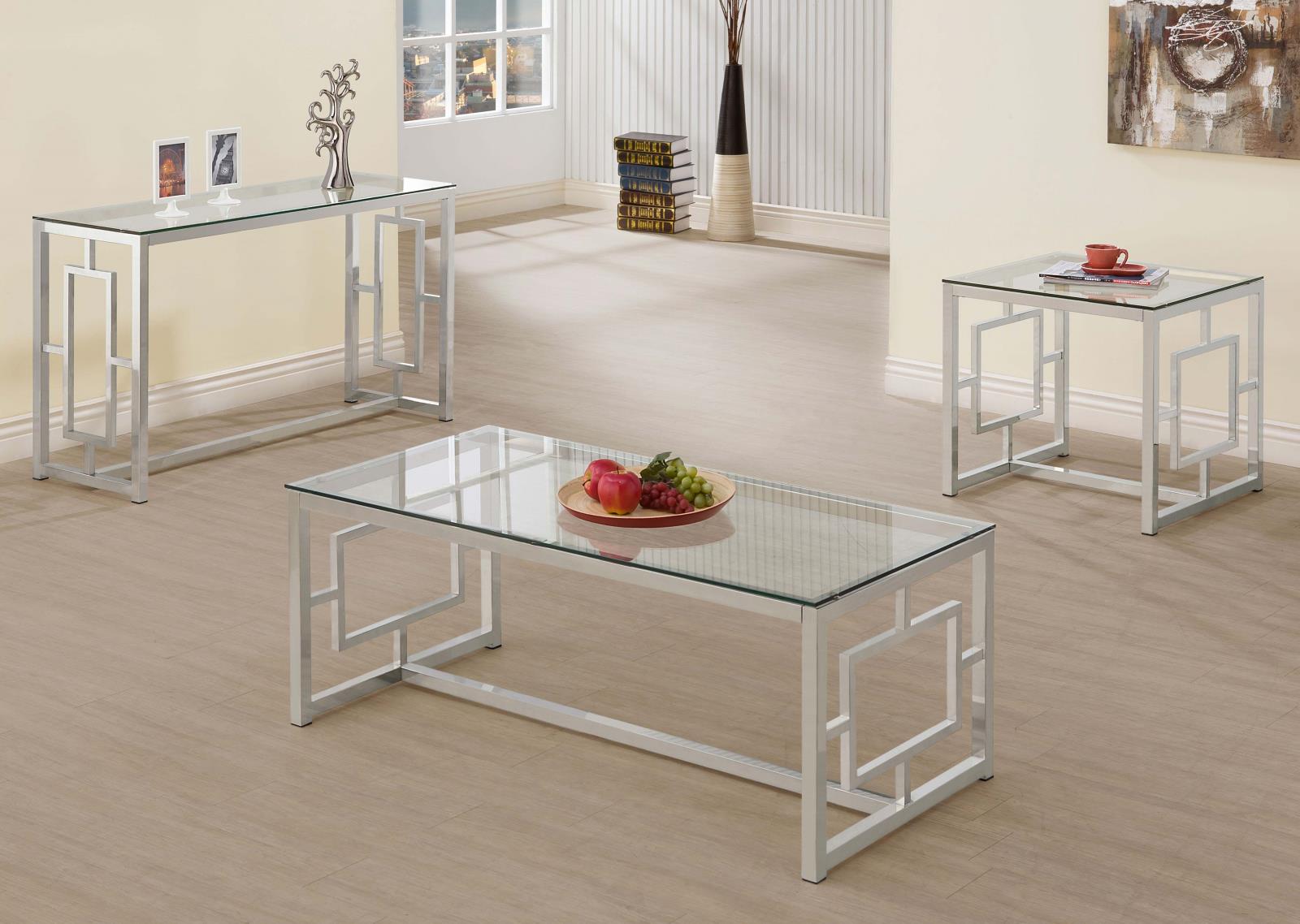 Merced Rectangle Glass Top Sofa Table