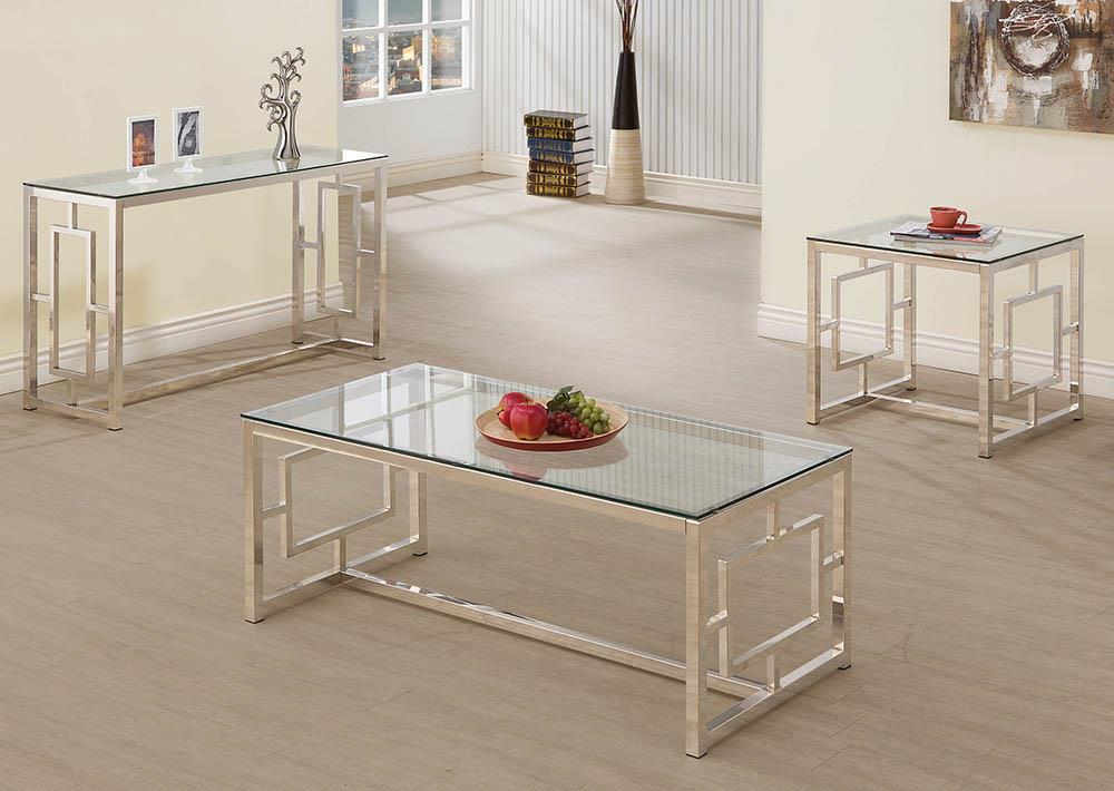Merced Rectangle Glass Top Sofa Table
