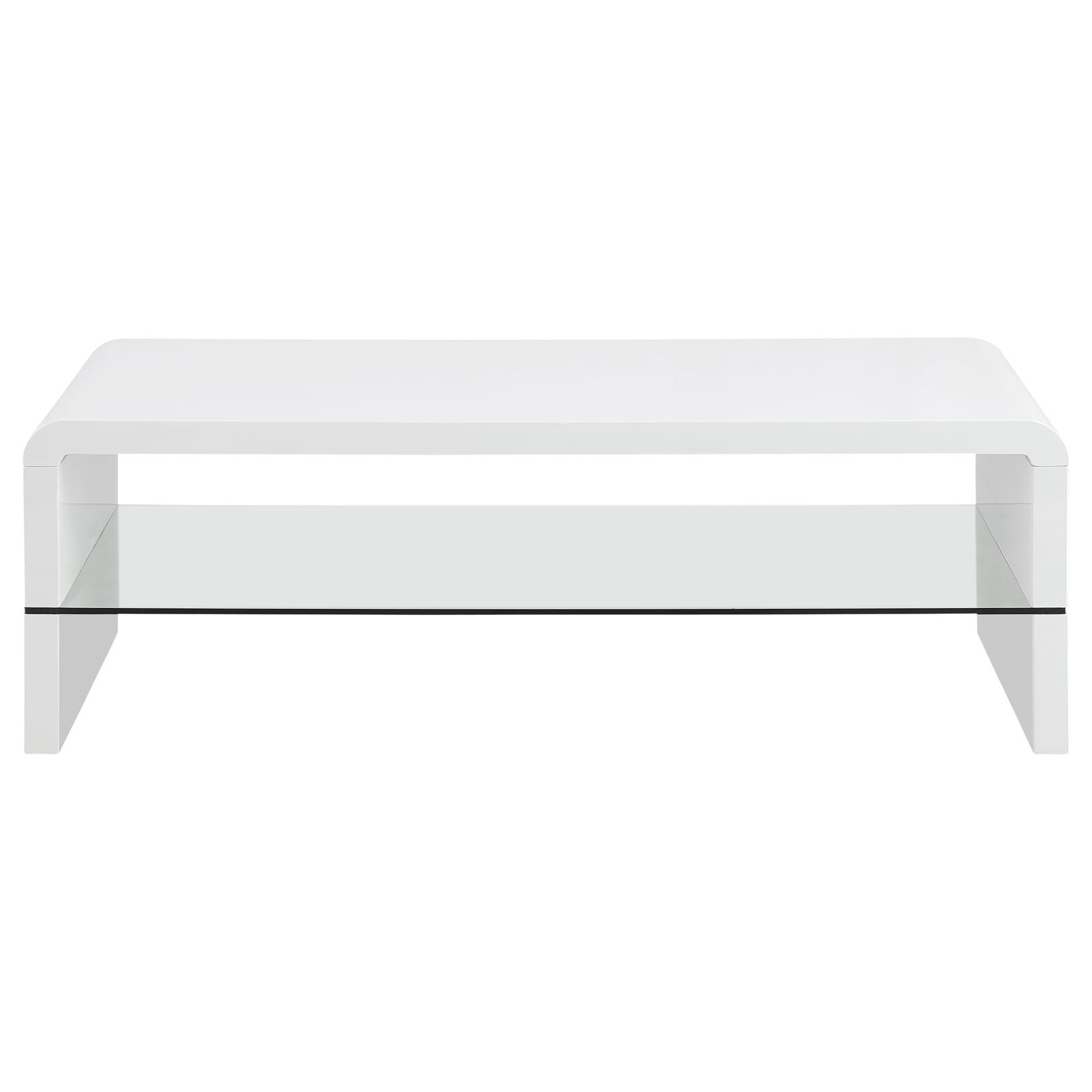 Airell Rectangular Coffee Table with Glass Shelf