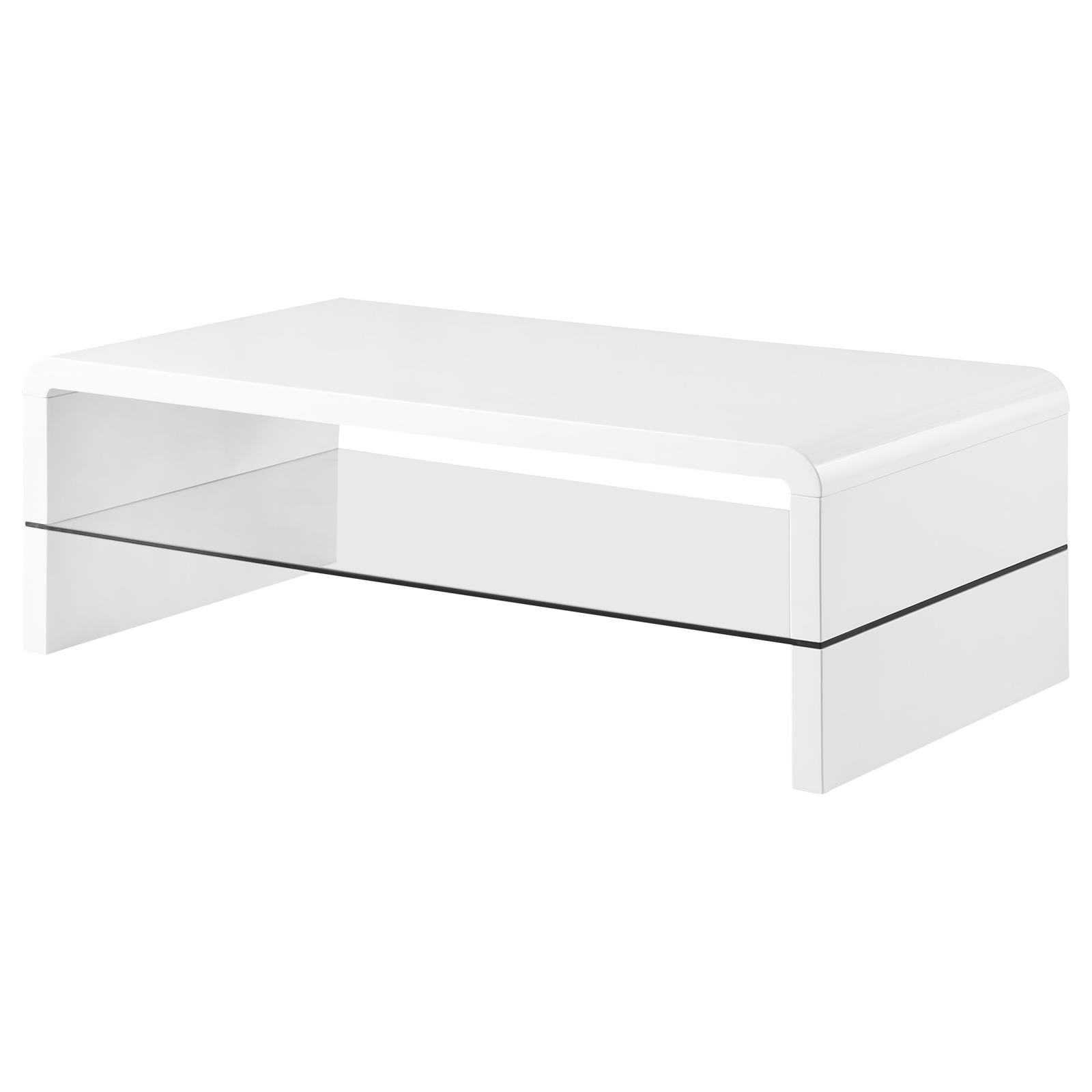 Airell Rectangular Coffee Table with Glass Shelf