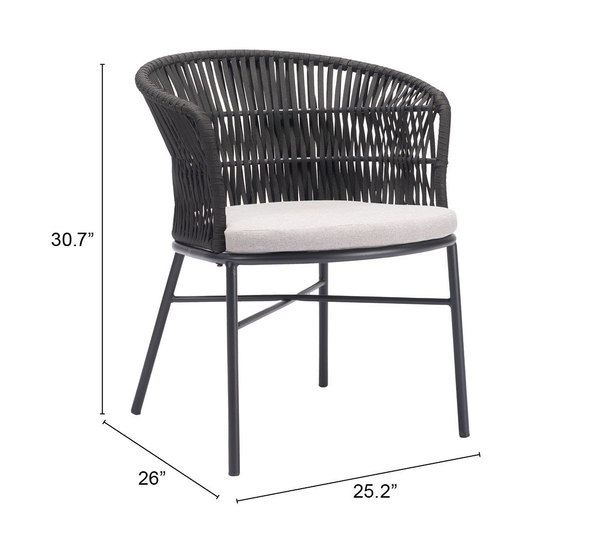 Freycinet Polyester/Steel Outdoor Dining Chair